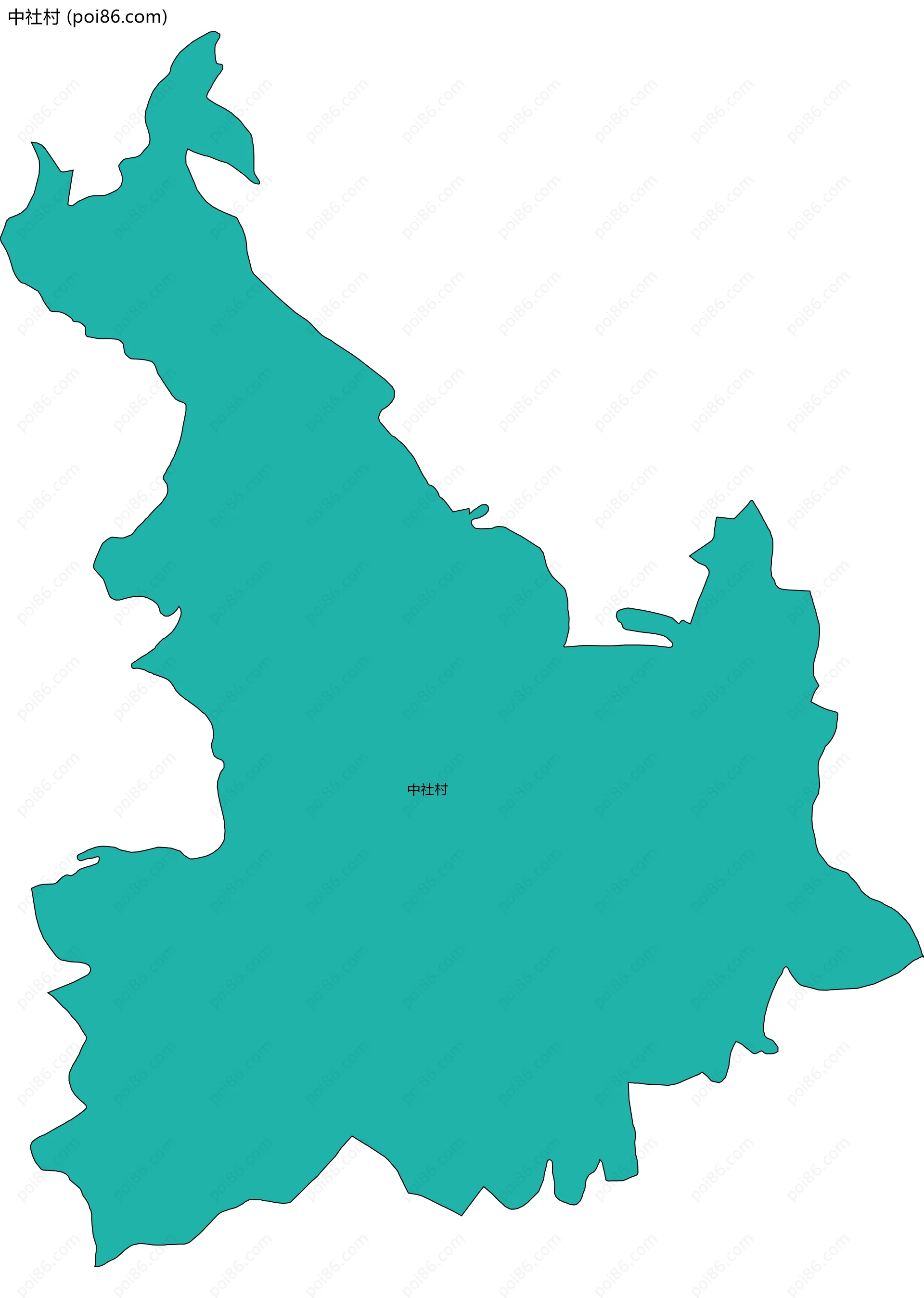 中社村边界地图