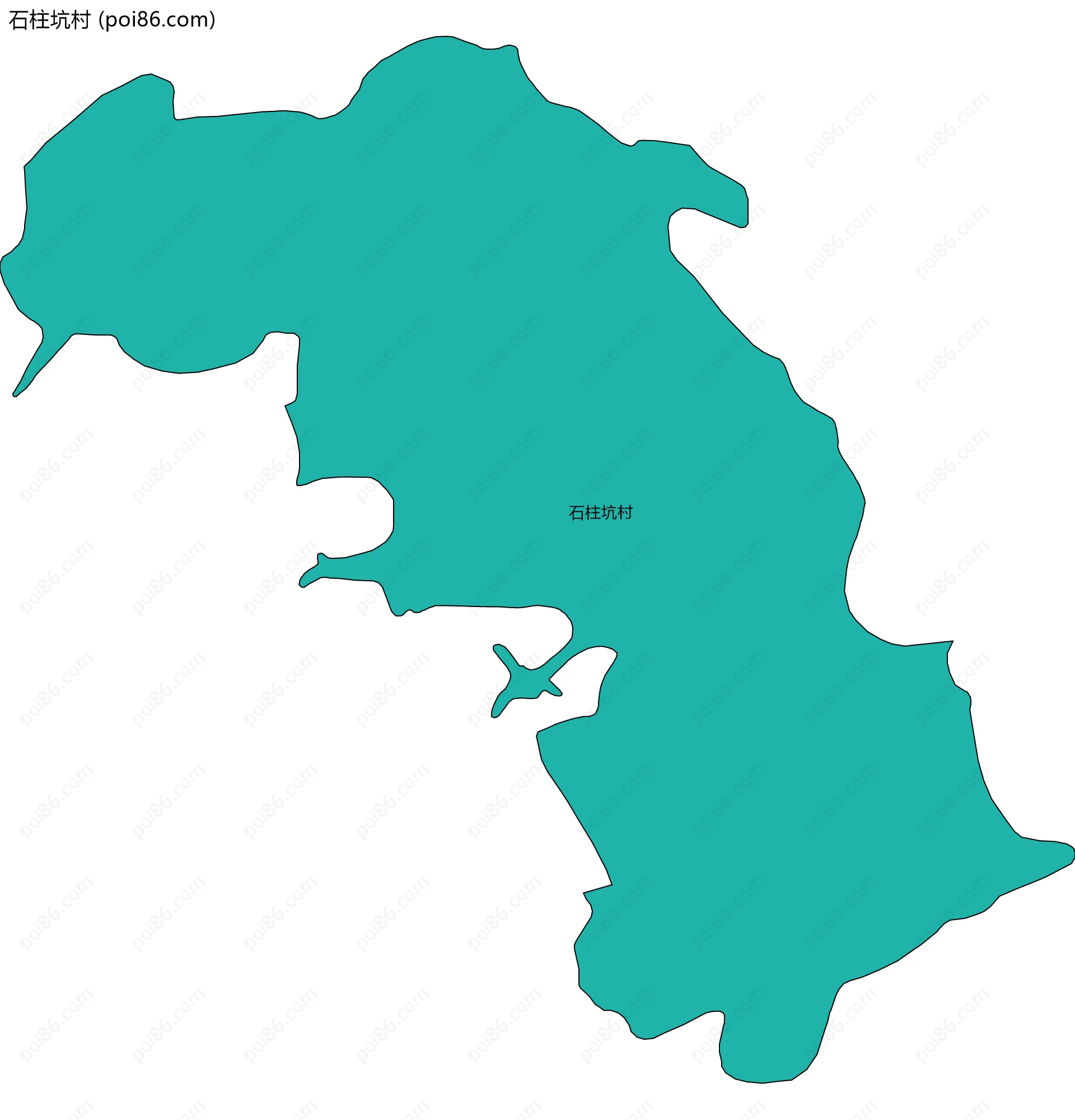 石柱坑村边界地图