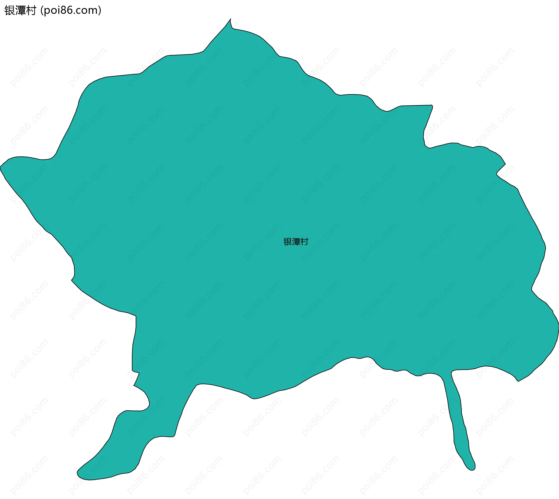 银潭村边界地图