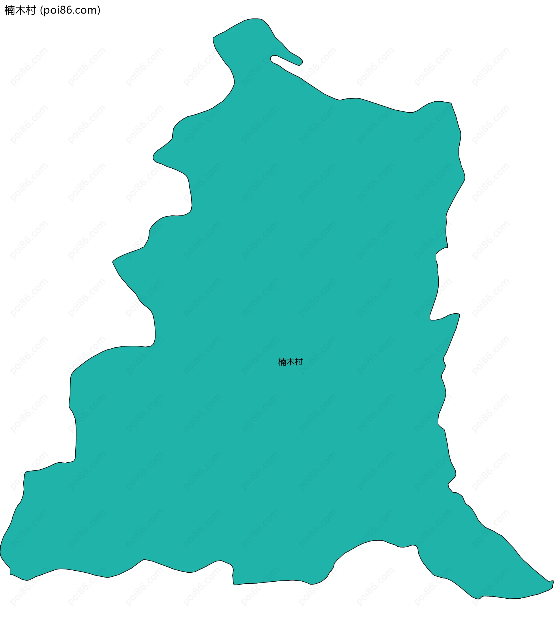 楠木村边界地图