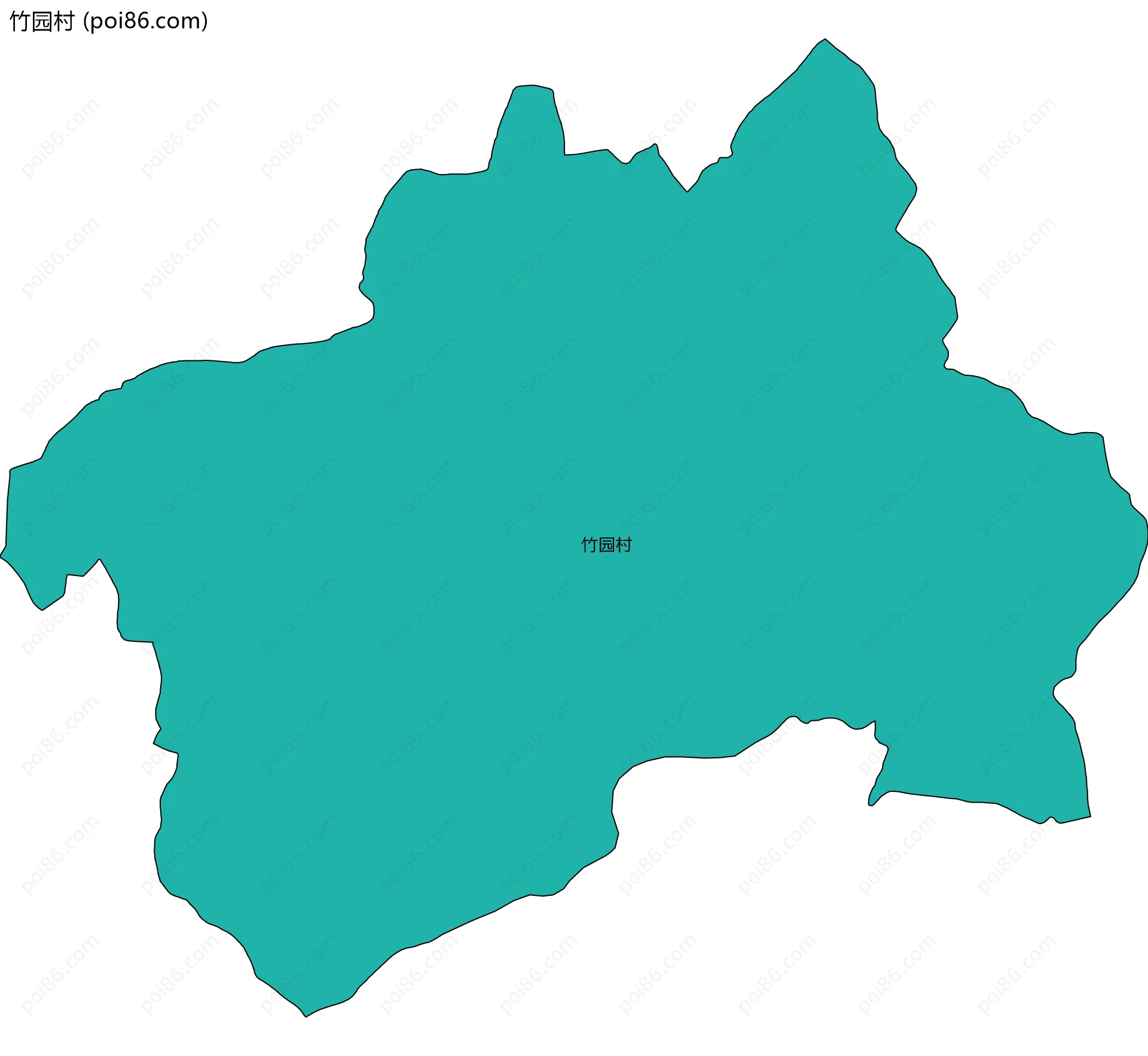 竹园村边界地图
