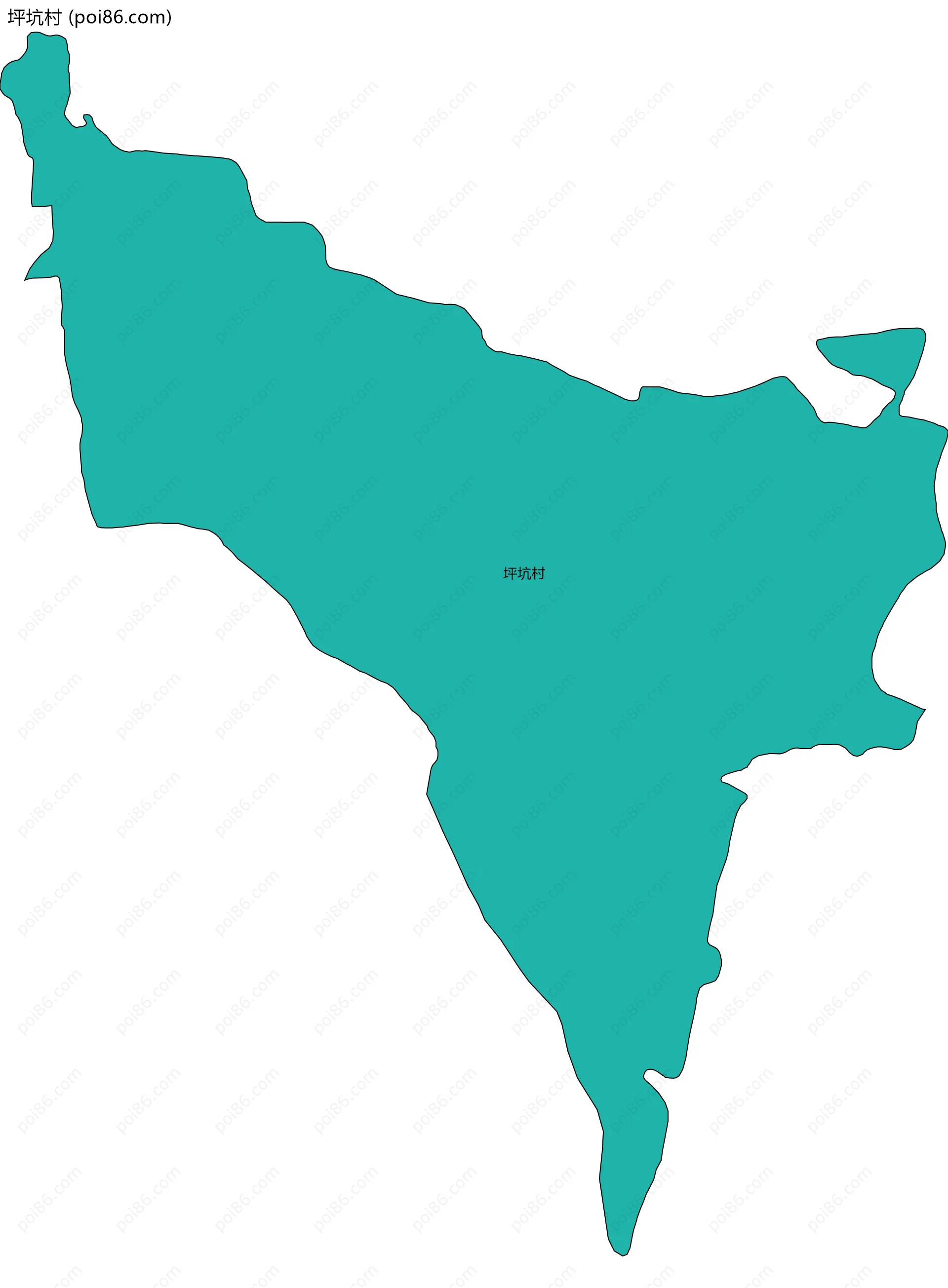 坪坑村边界地图