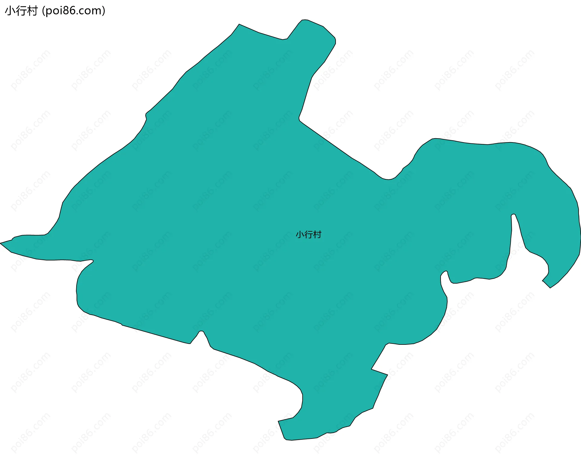 小行村边界地图