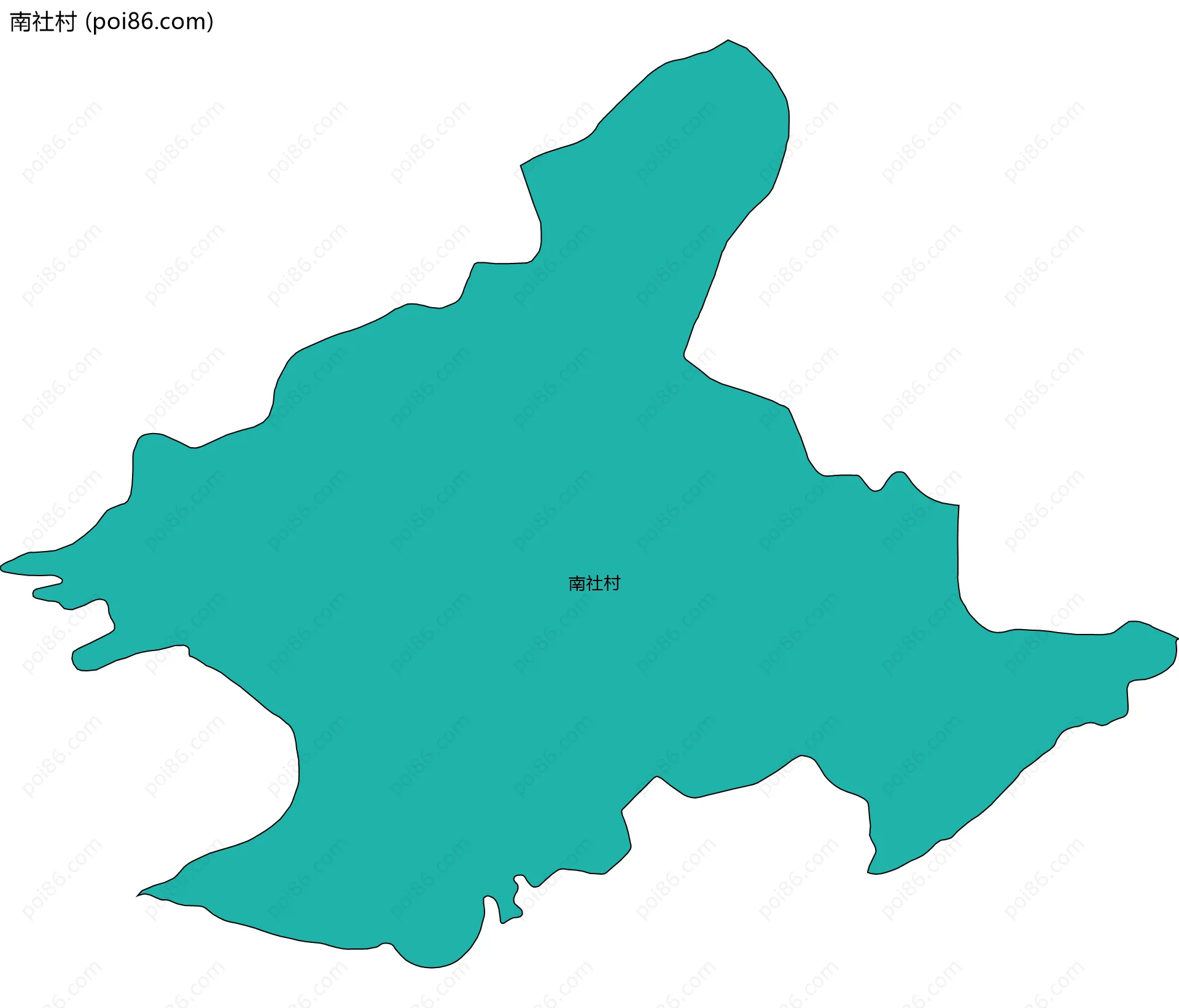 南社村边界地图