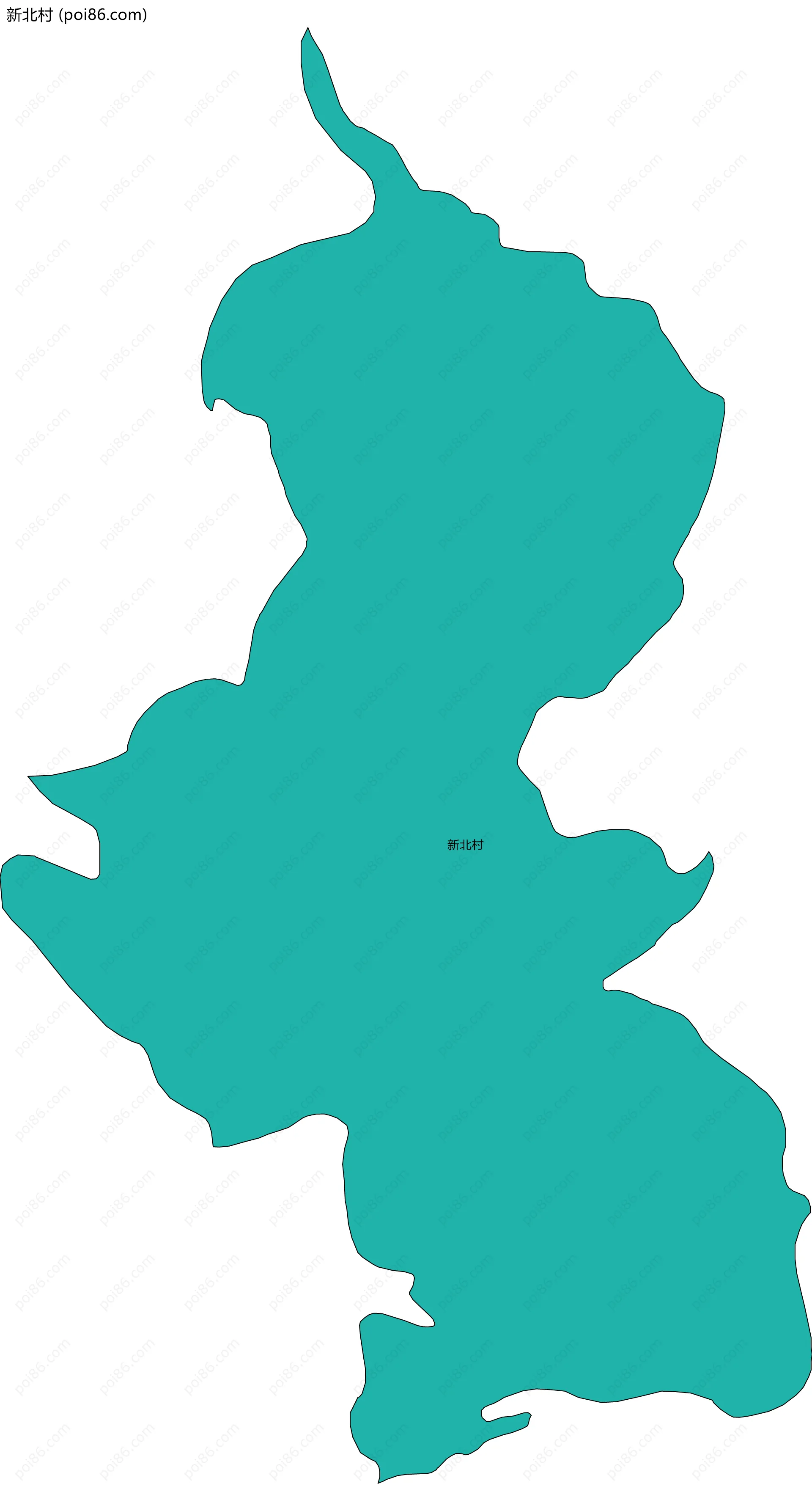 新北村边界地图