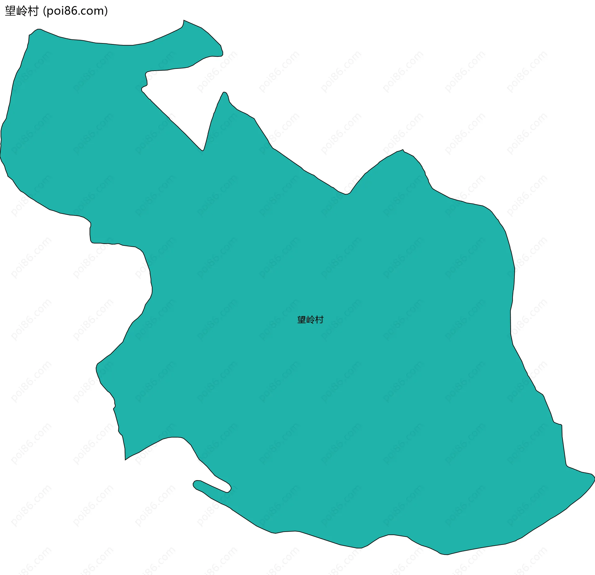 望岭村边界地图