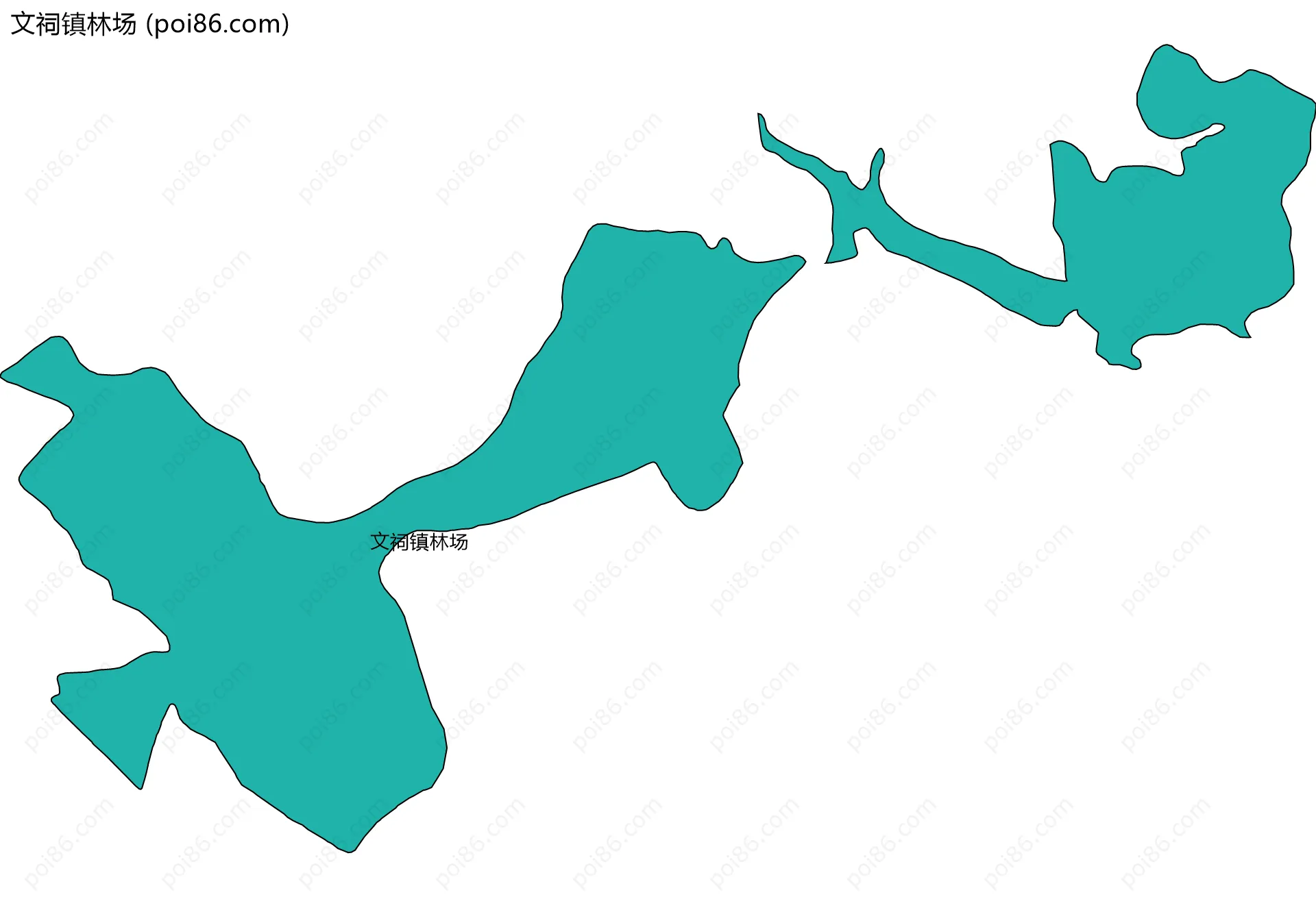 文祠镇林场边界地图