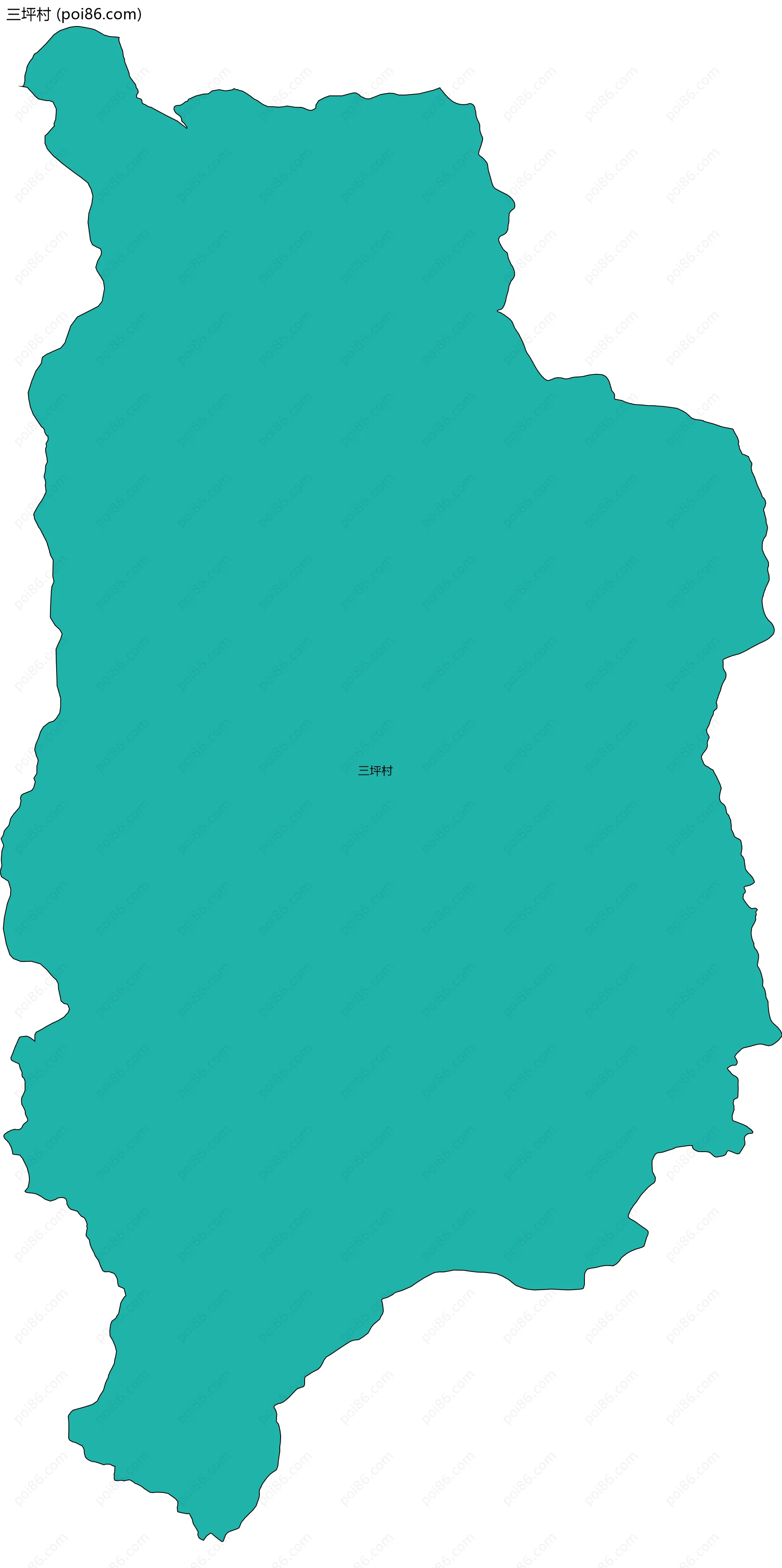 三坪村边界地图