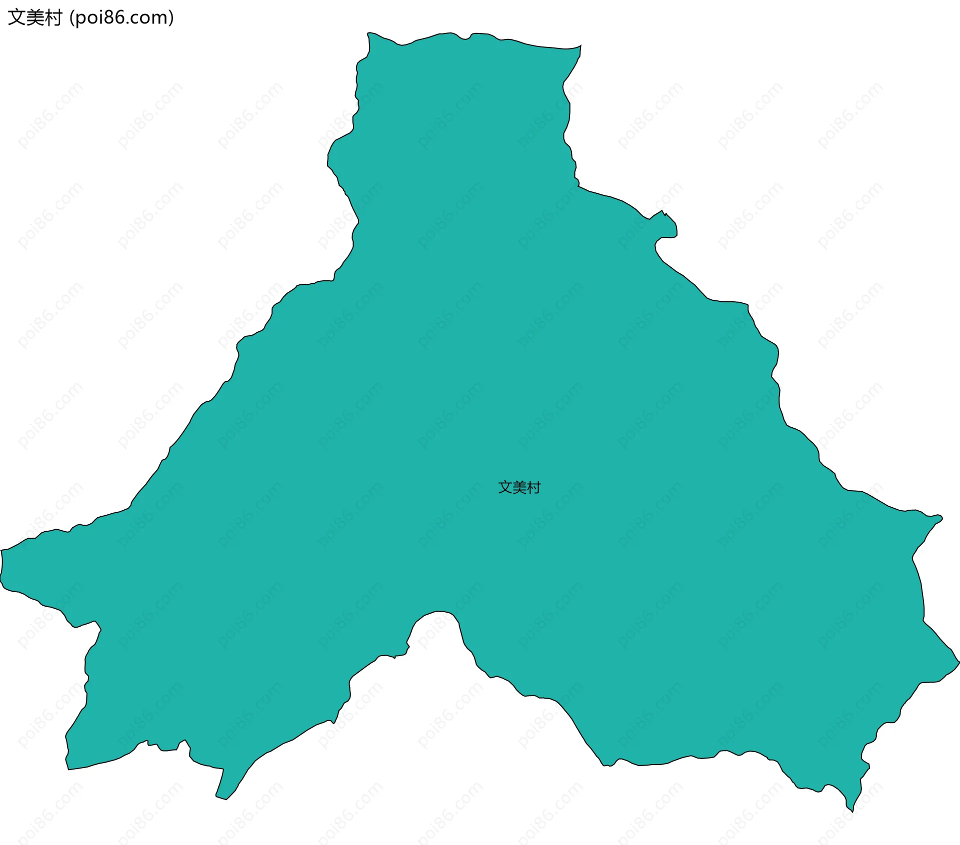 文美村边界地图