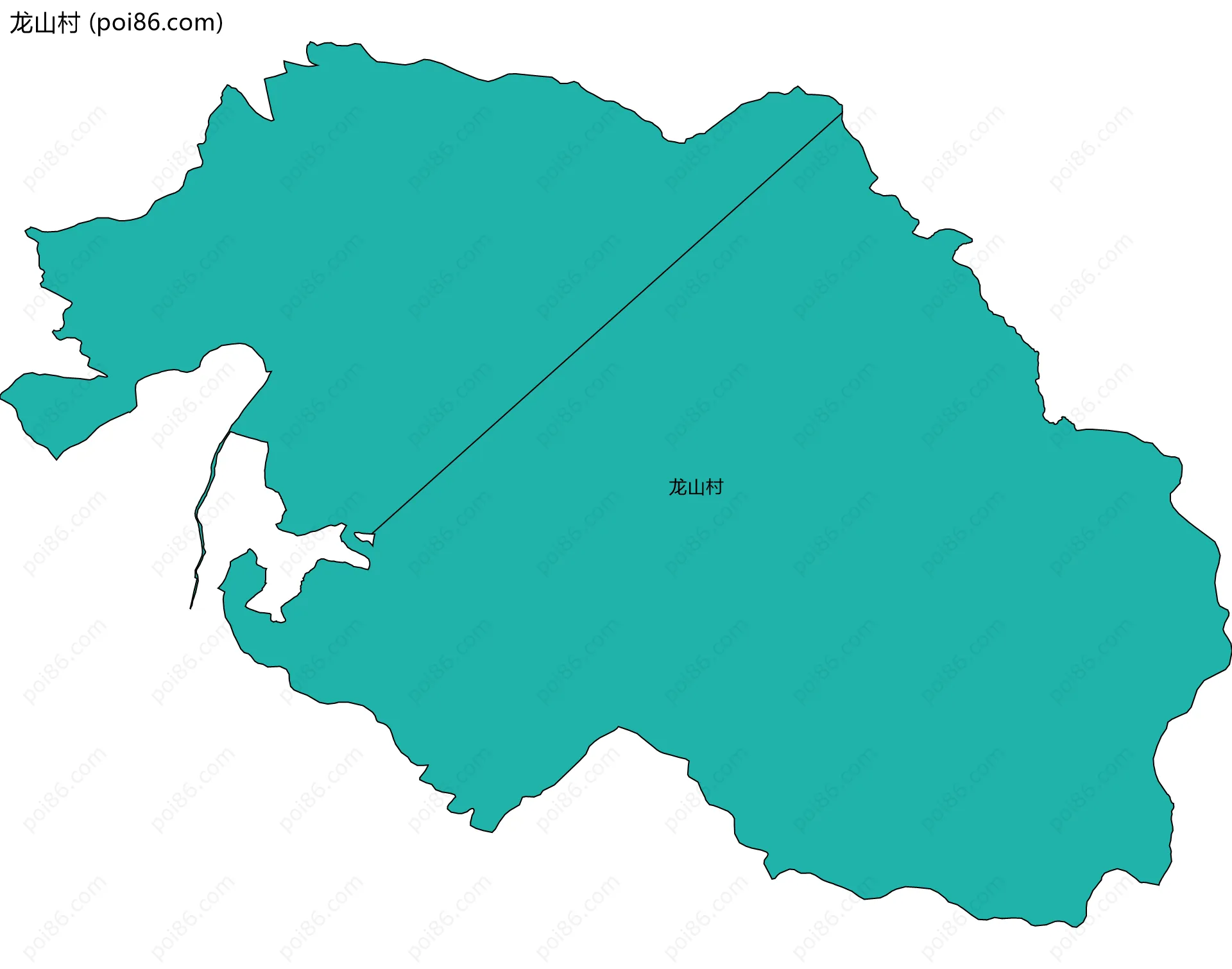 龙山村边界地图