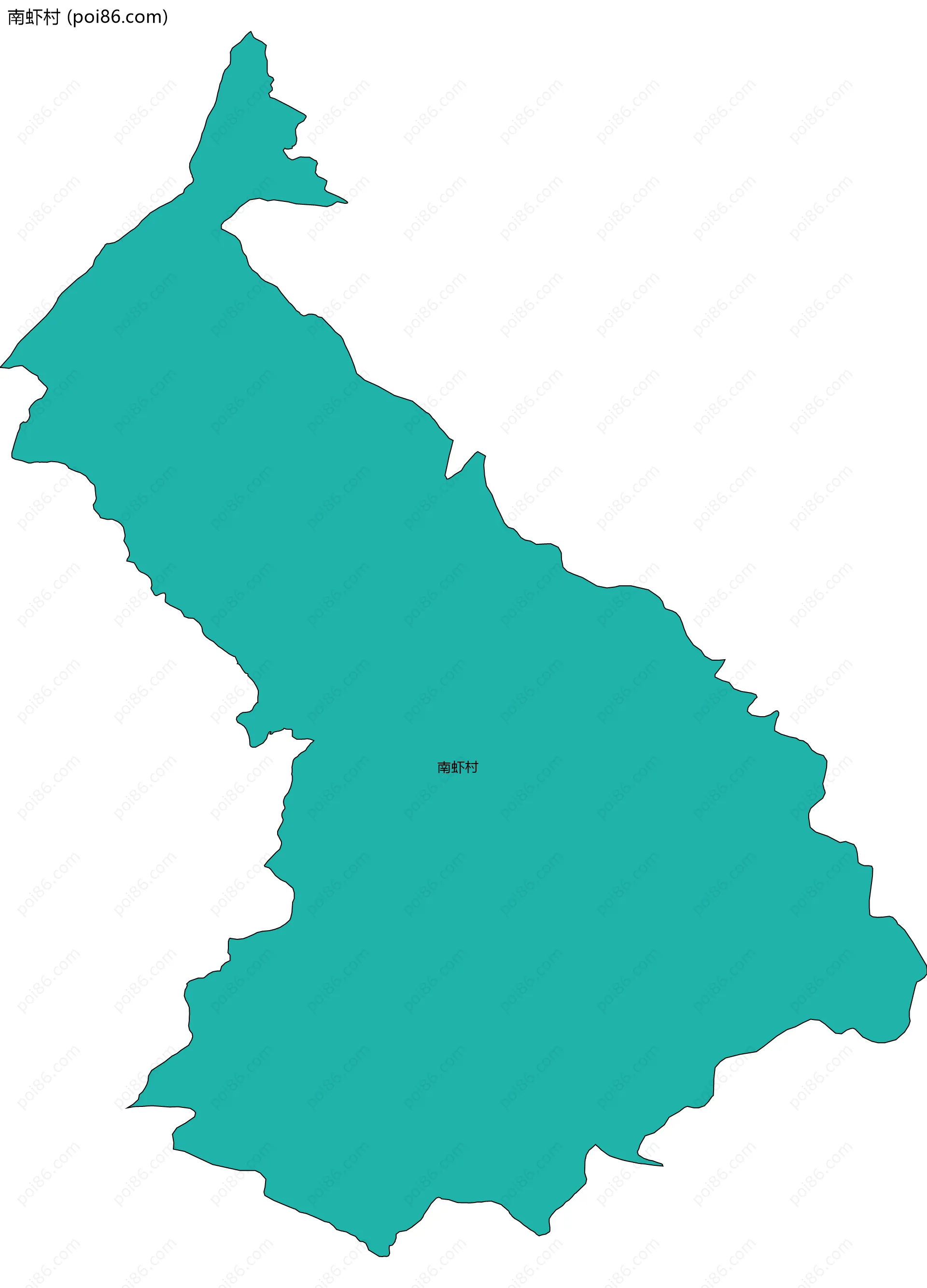 南虾村边界地图