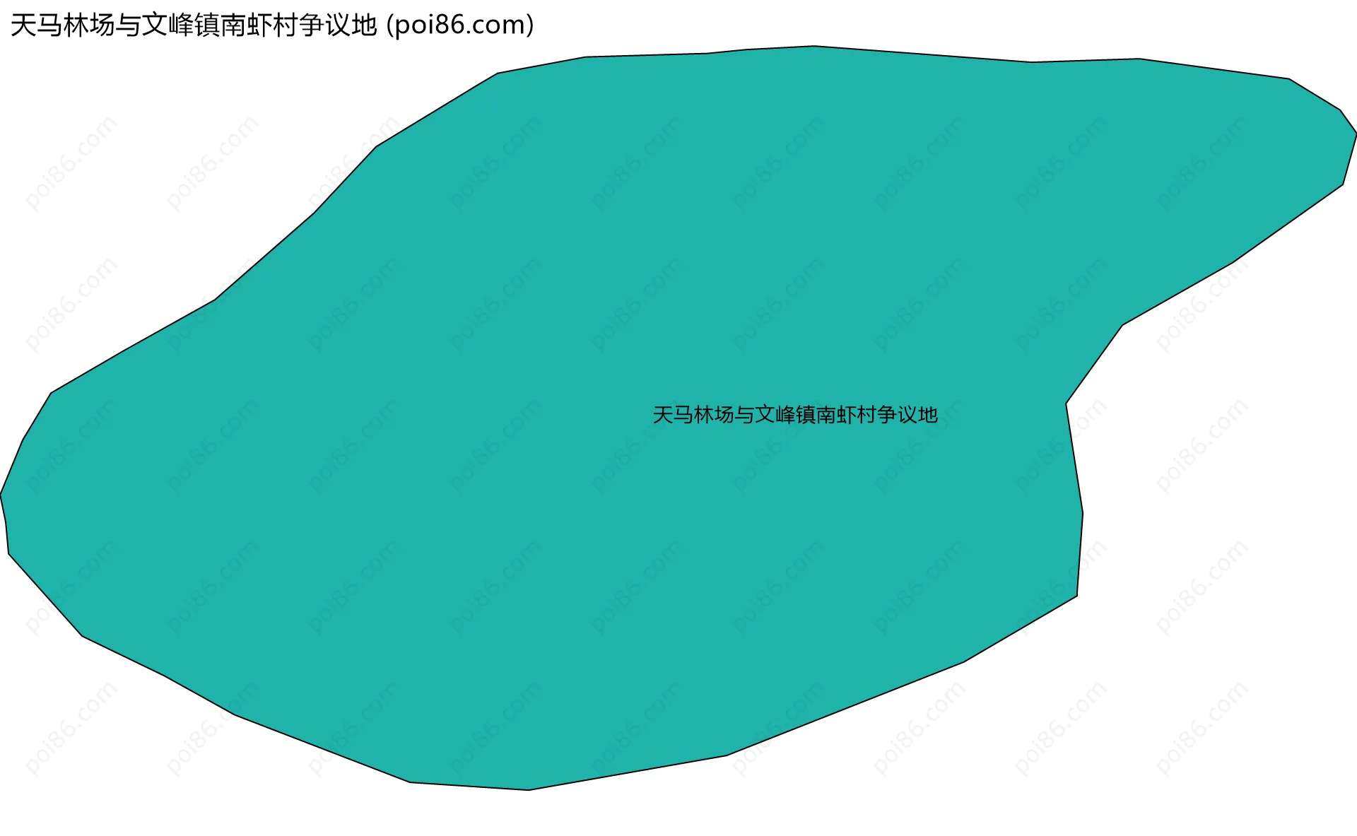 天马林场与文峰镇南虾村争议地边界地图
