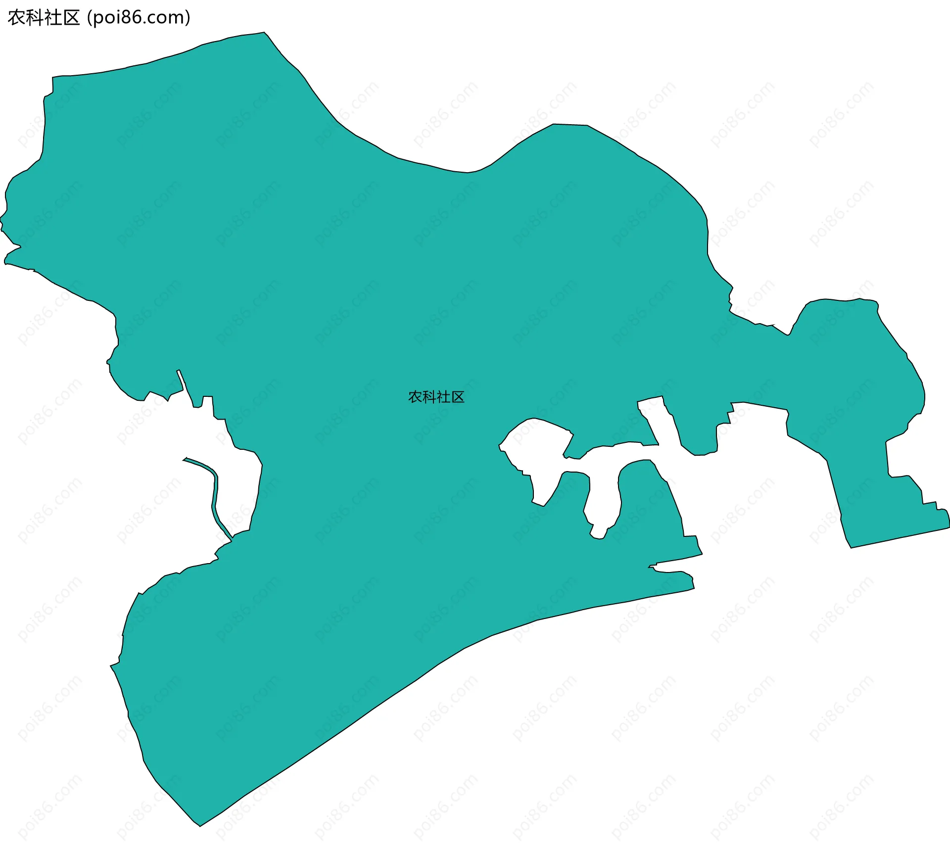 农科社区边界地图
