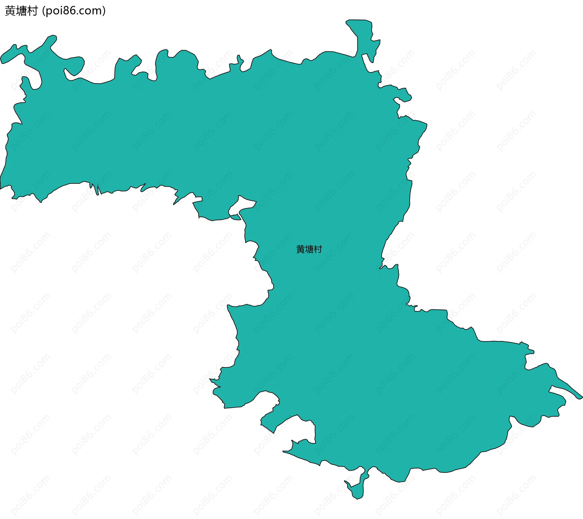 黄塘村边界地图