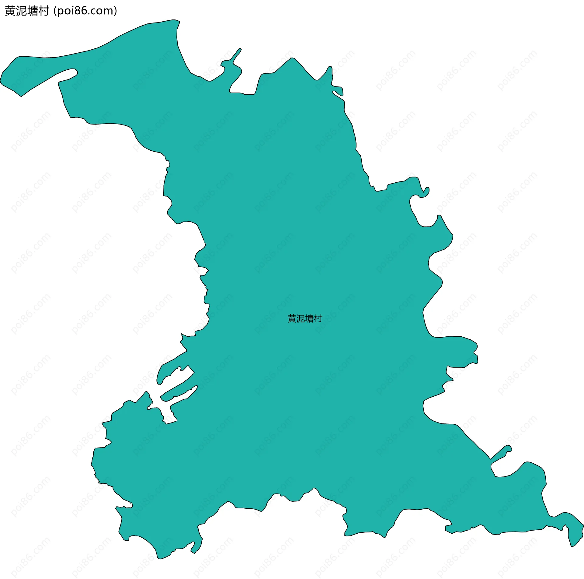 黄泥塘村边界地图