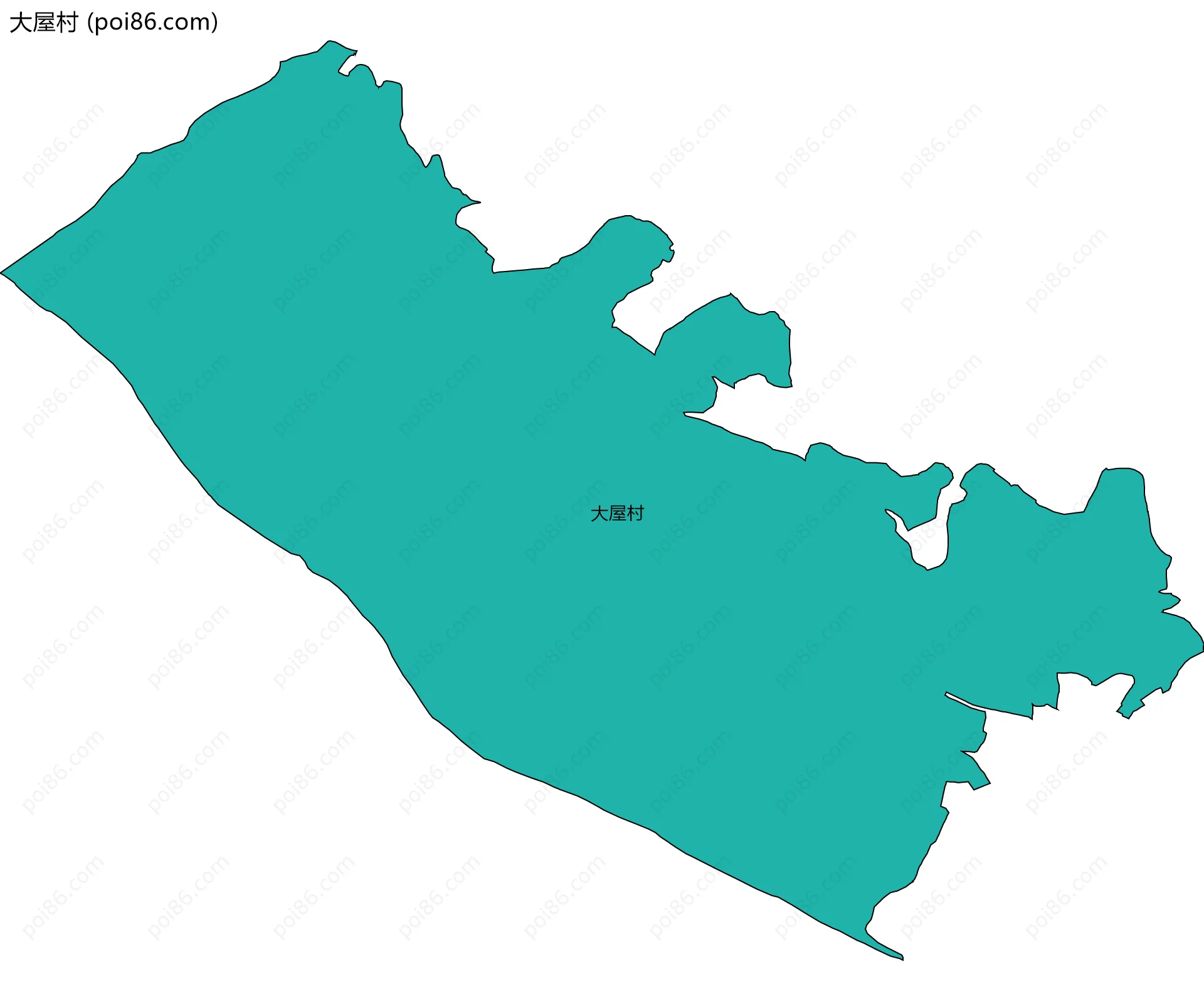 大屋村边界地图