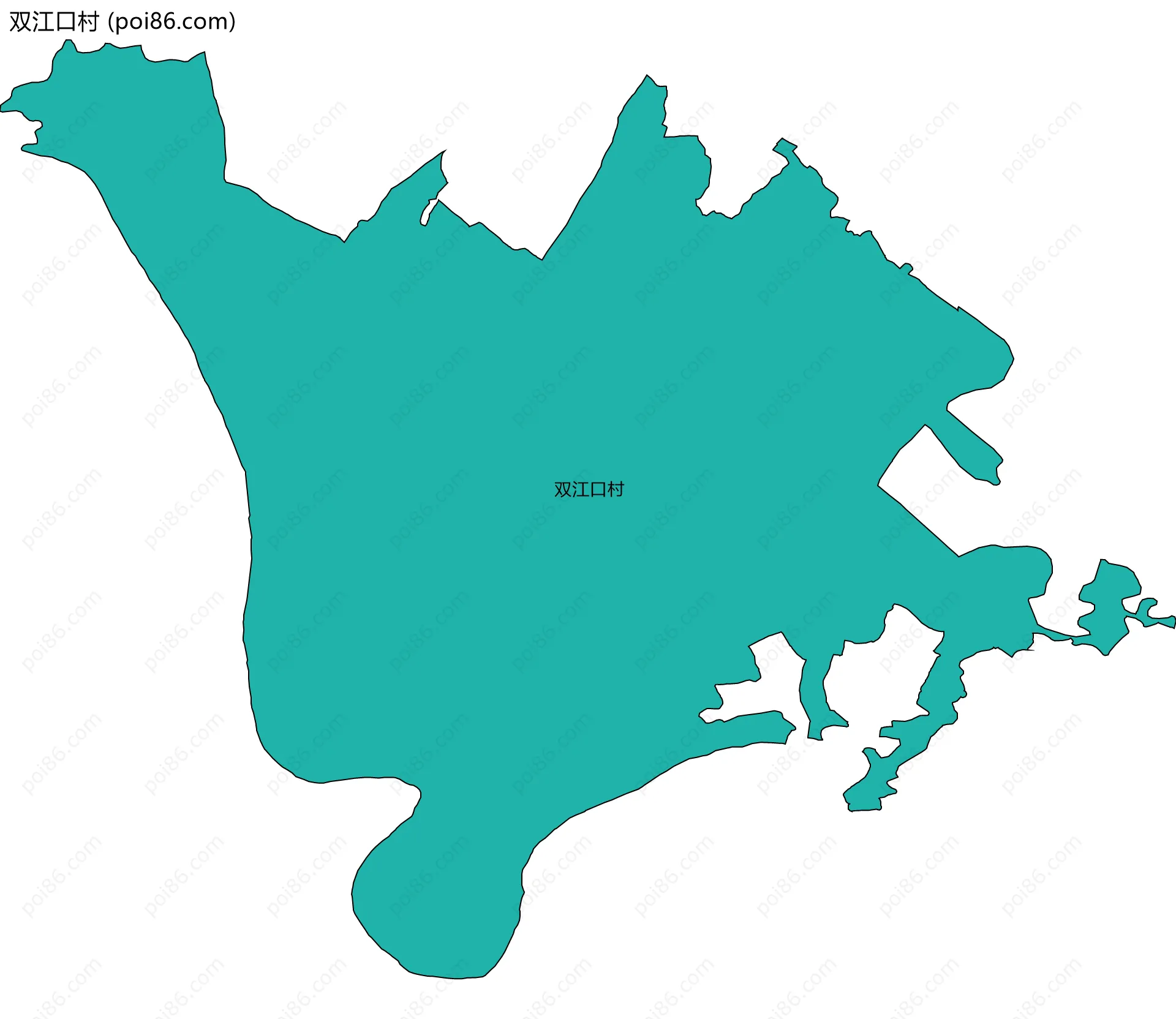 双江口村边界地图