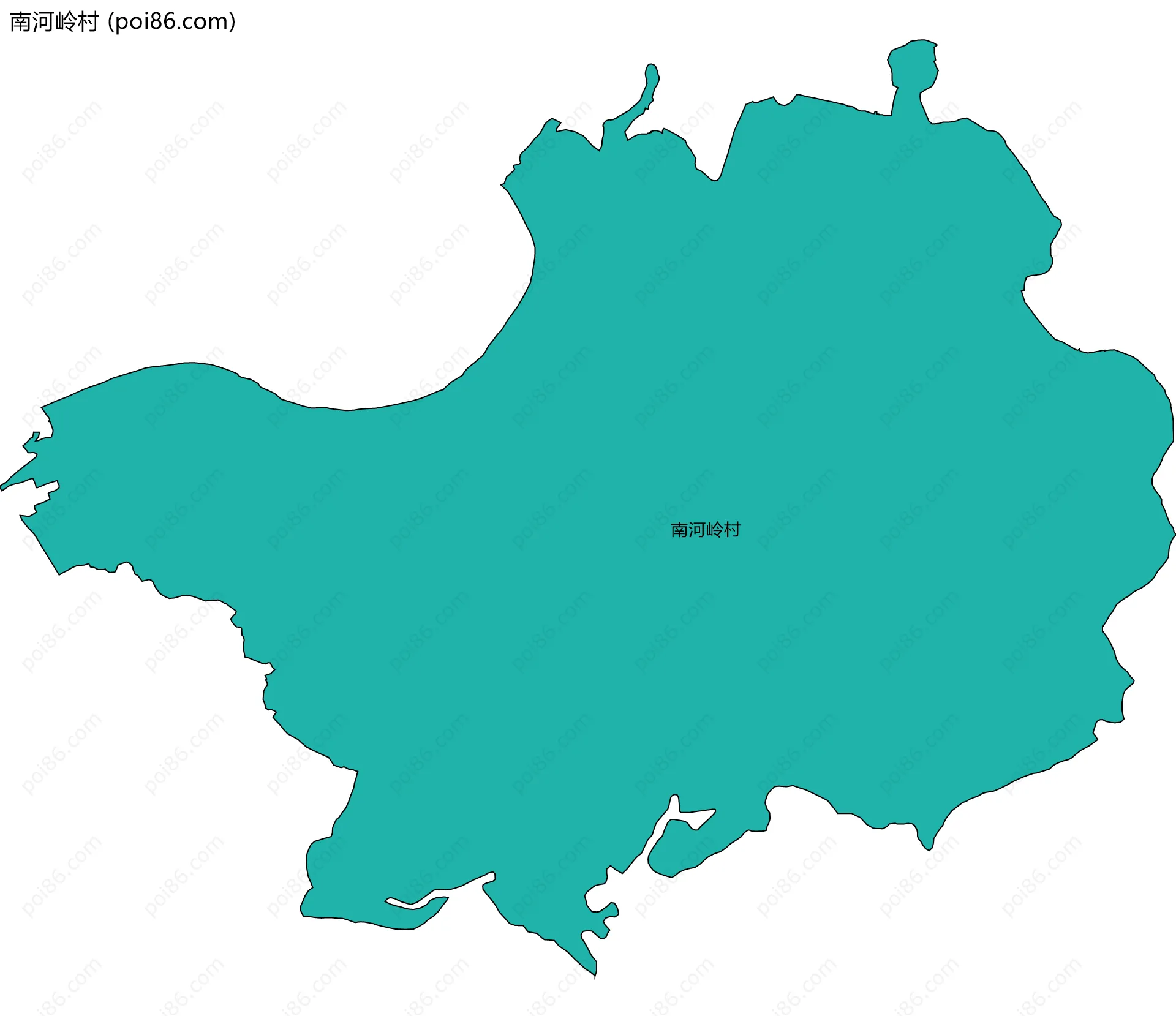 南河岭村边界地图