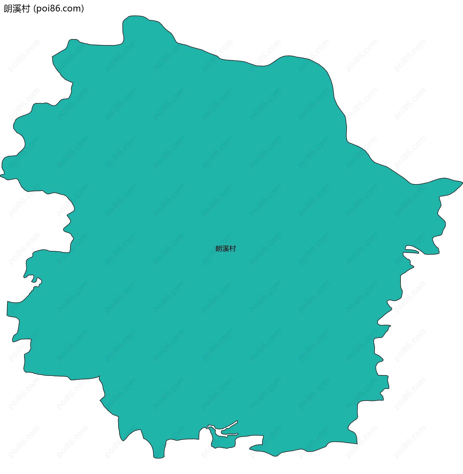 朗溪村边界地图