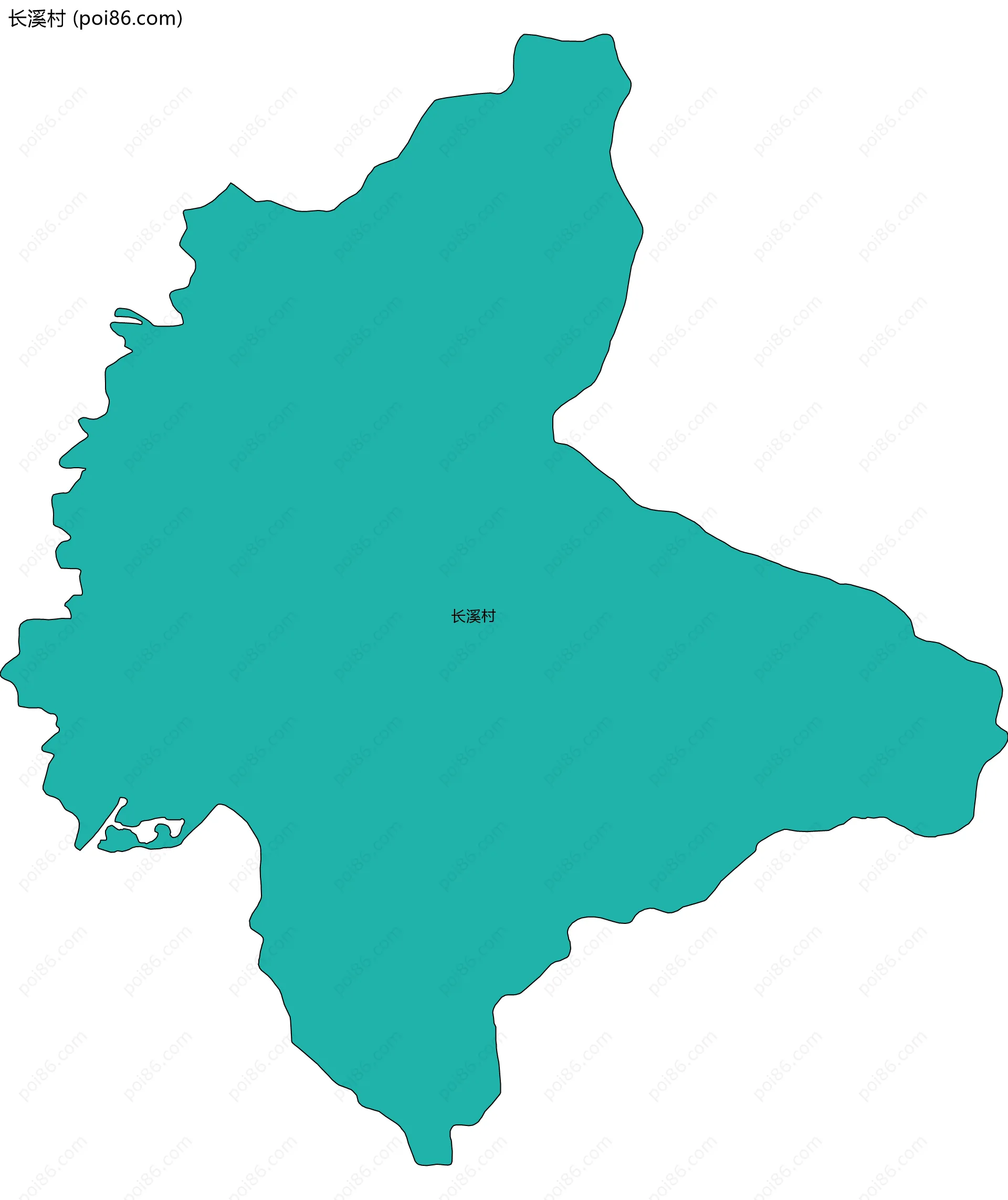 长溪村边界地图