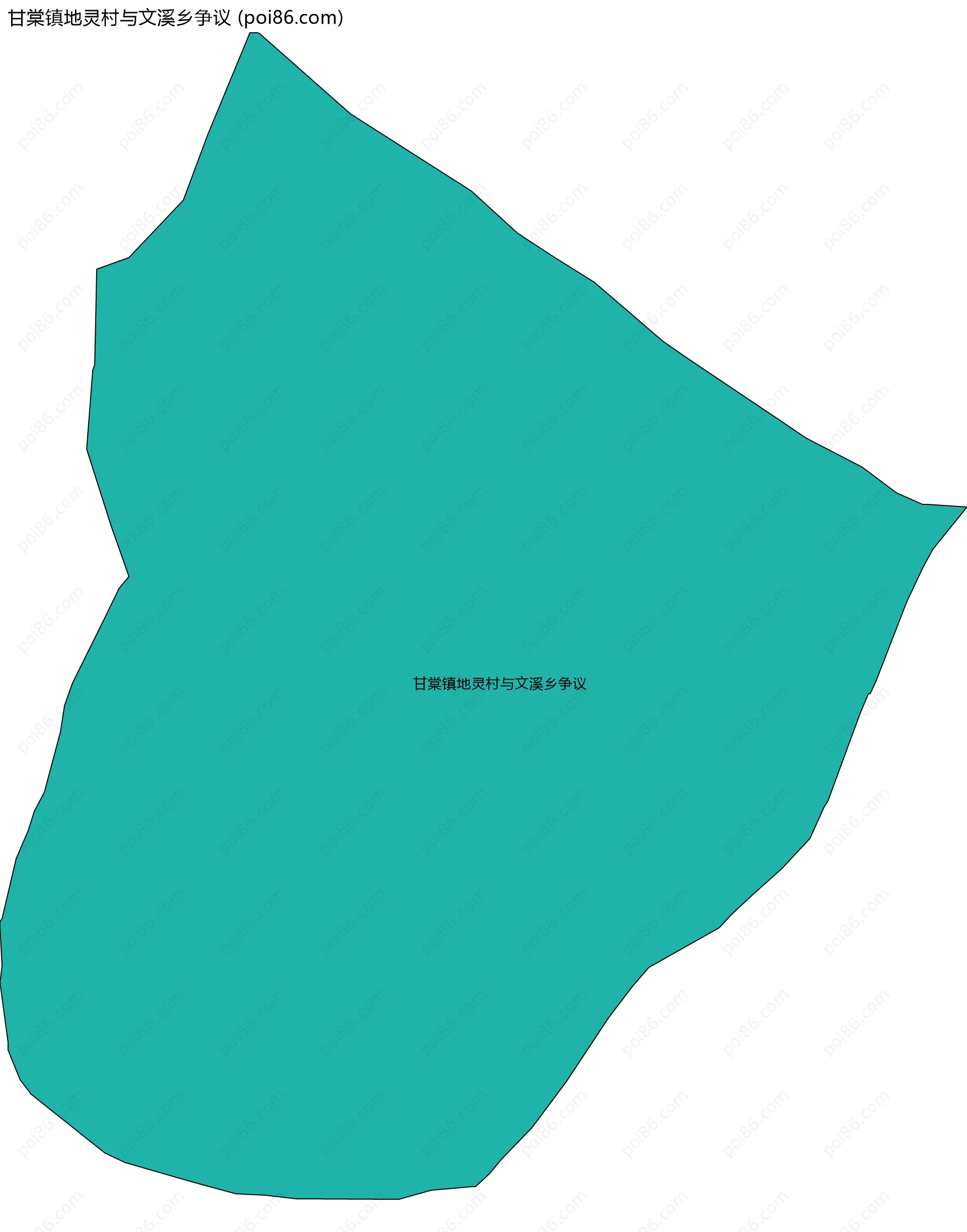 甘棠镇地灵村与文溪乡争议边界地图