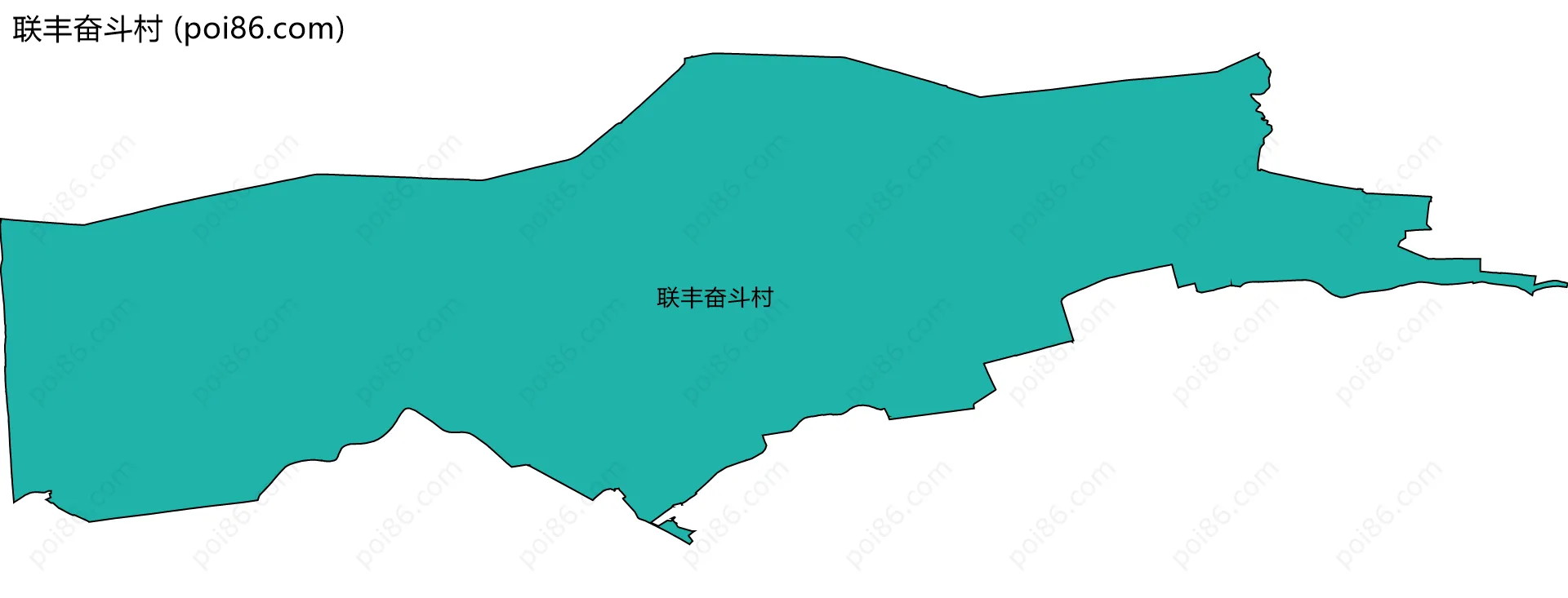 联丰奋斗村边界地图