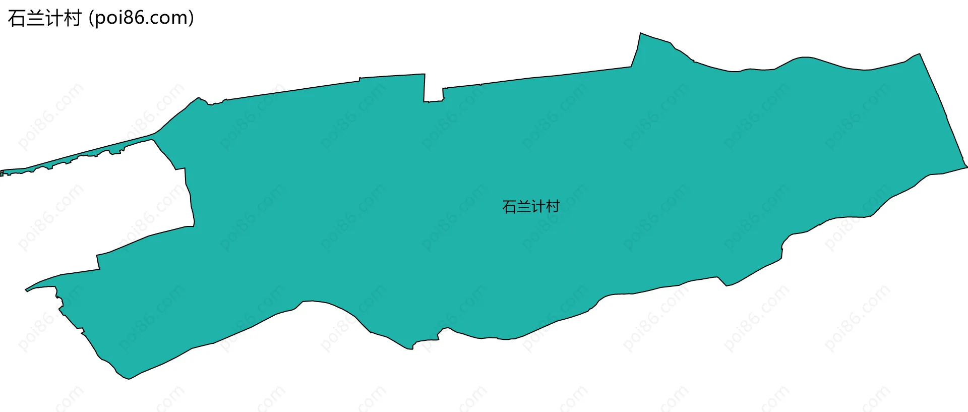 石兰计村边界地图