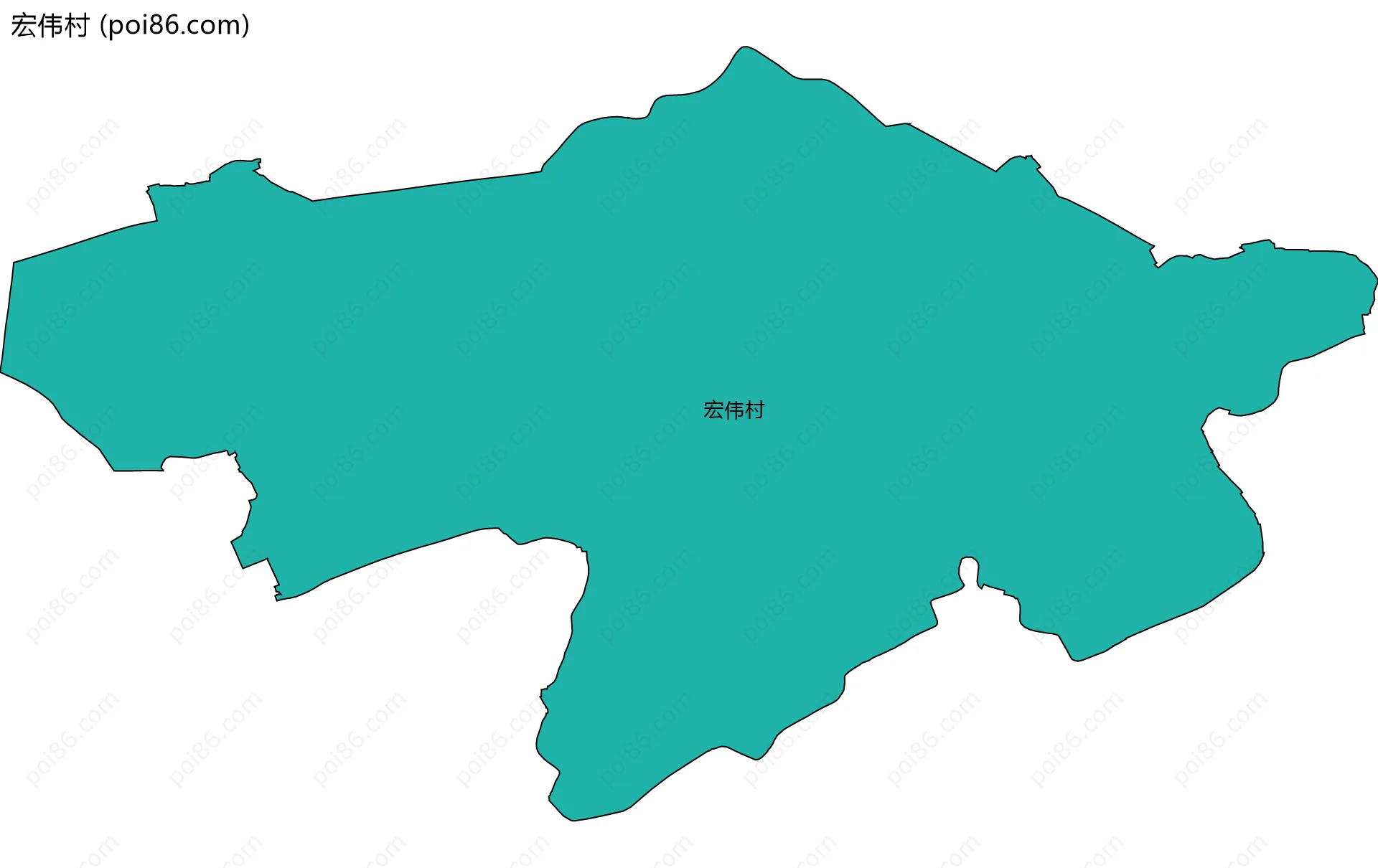 宏伟村边界地图