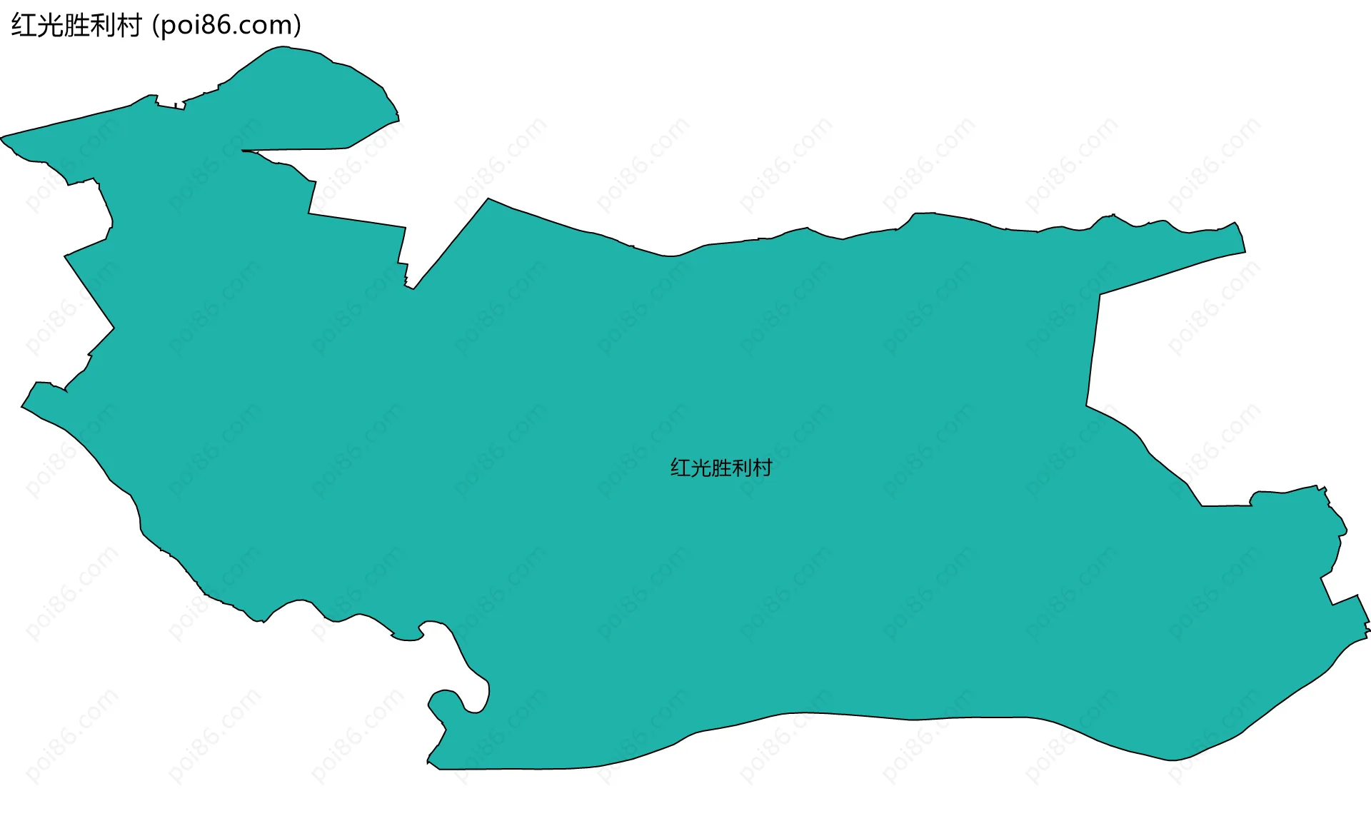 红光胜利村边界地图