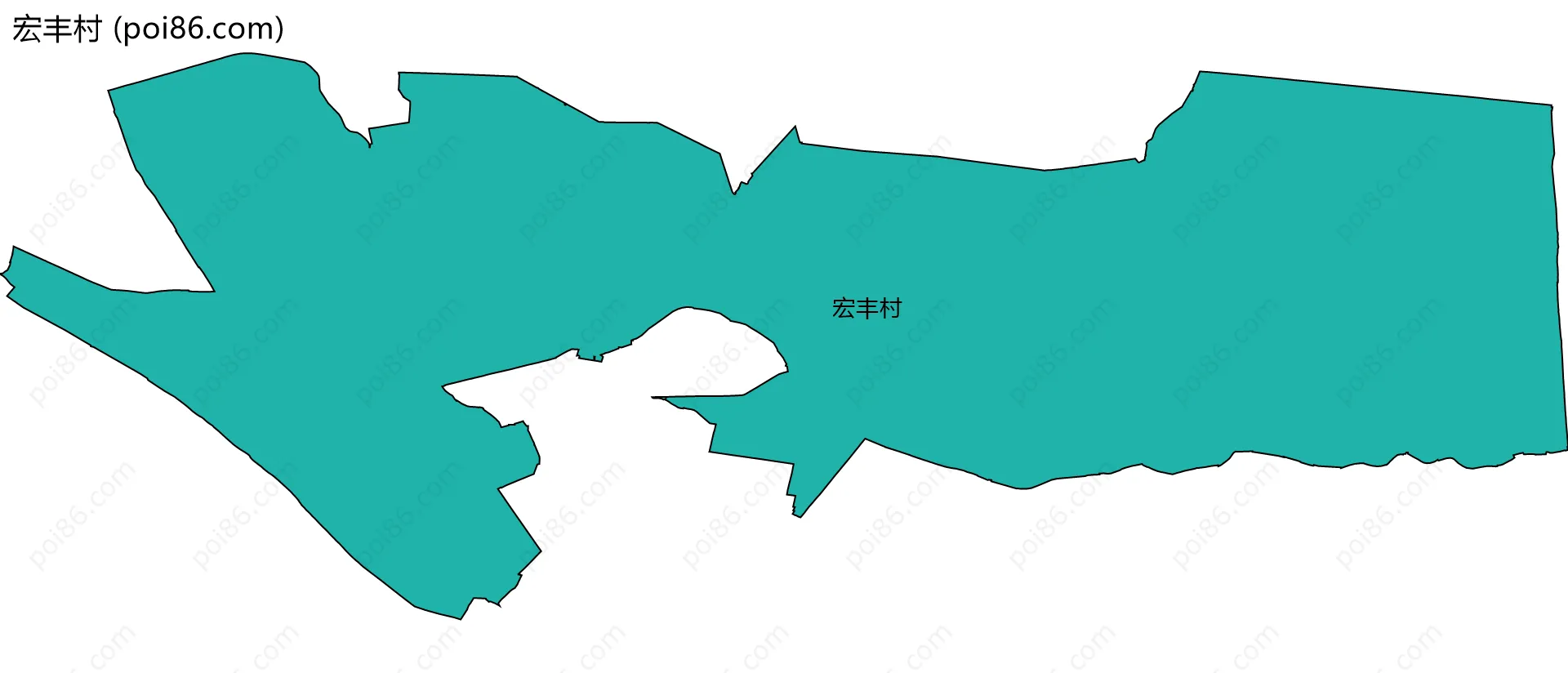 宏丰村边界地图