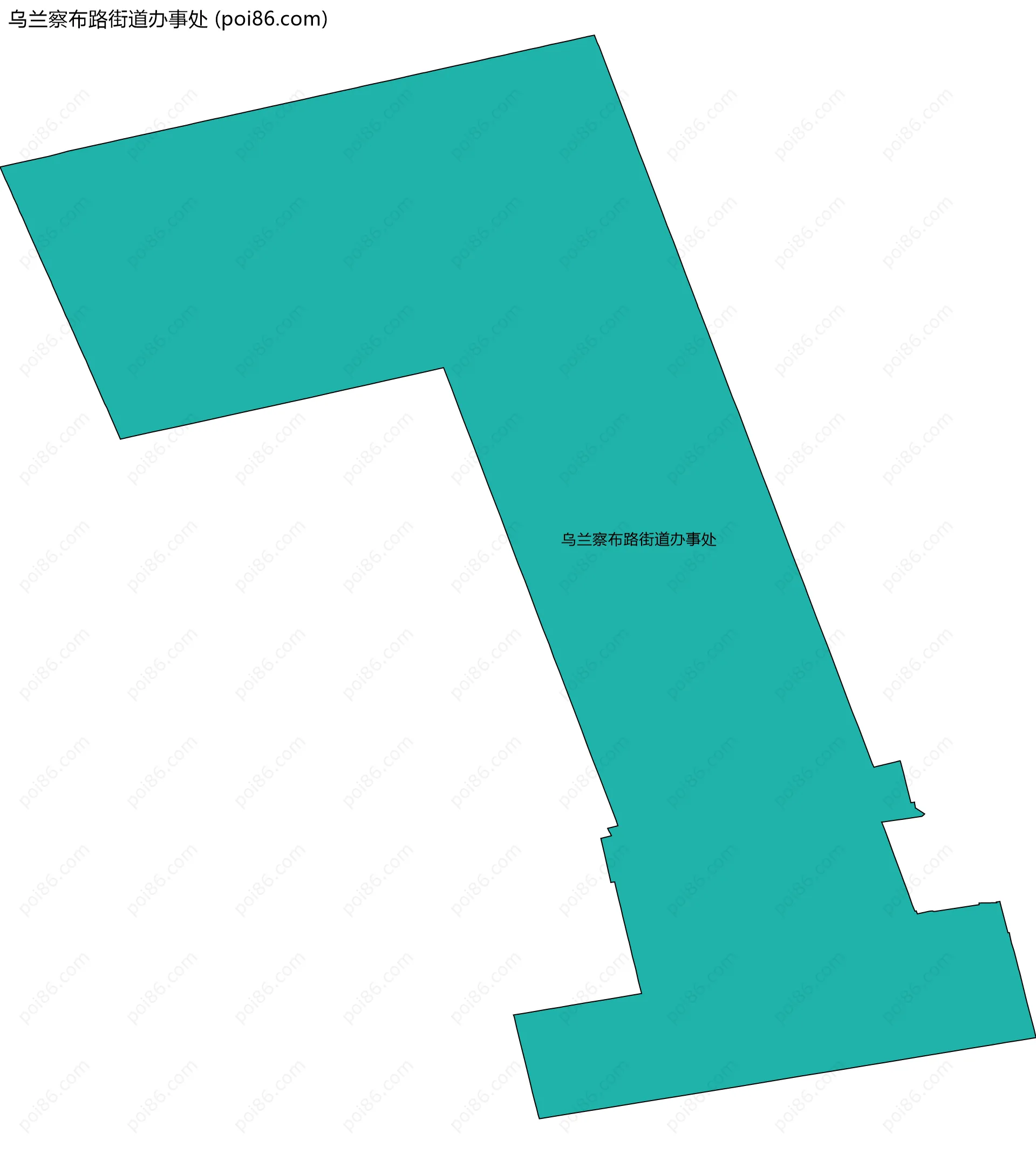 乌兰察布路街道办事处边界地图