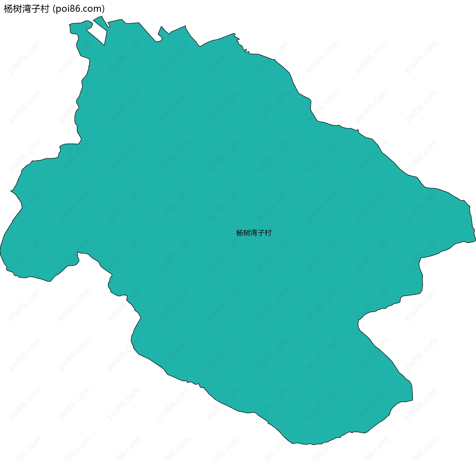 杨树湾子村边界地图