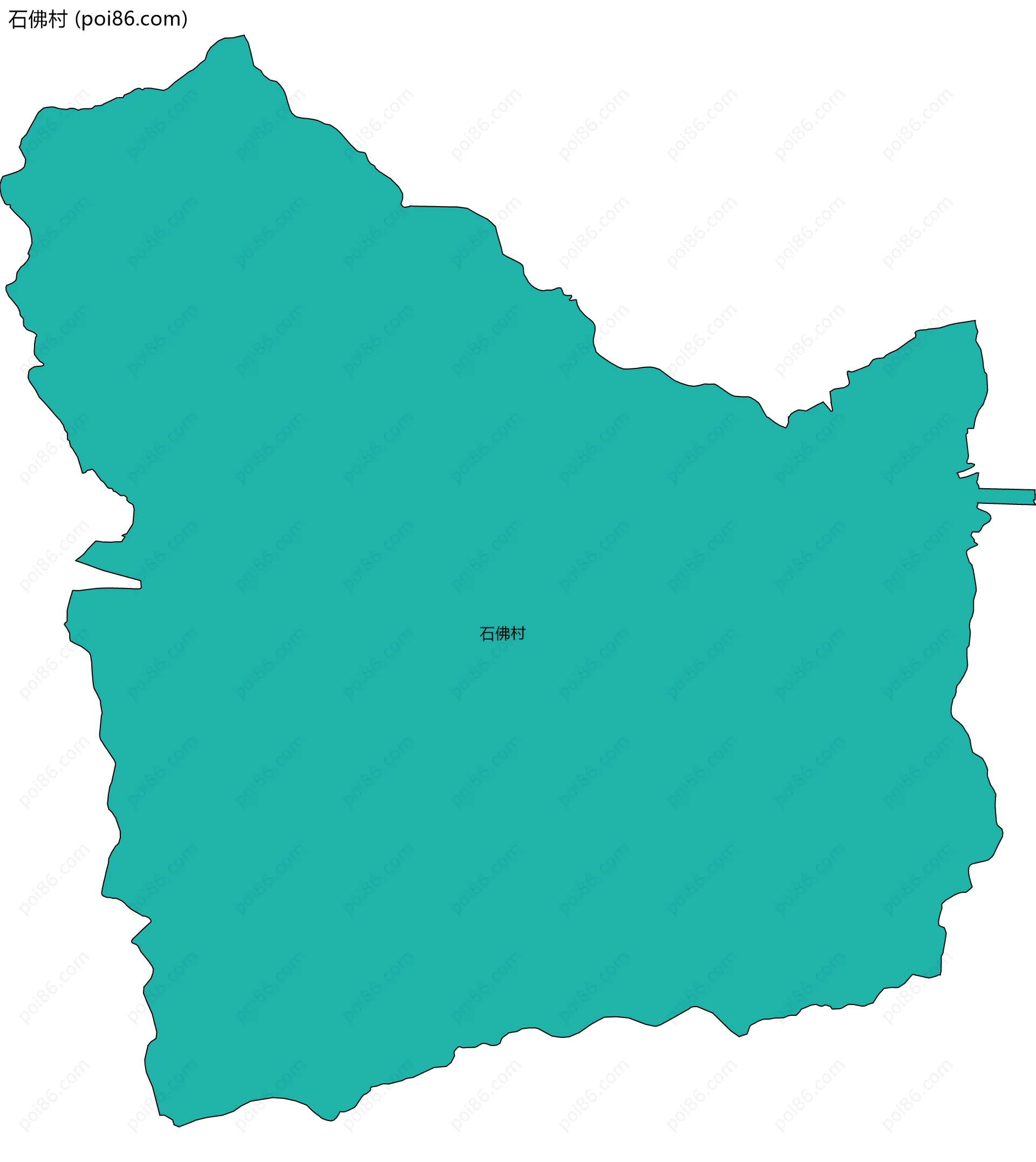 石佛村边界地图