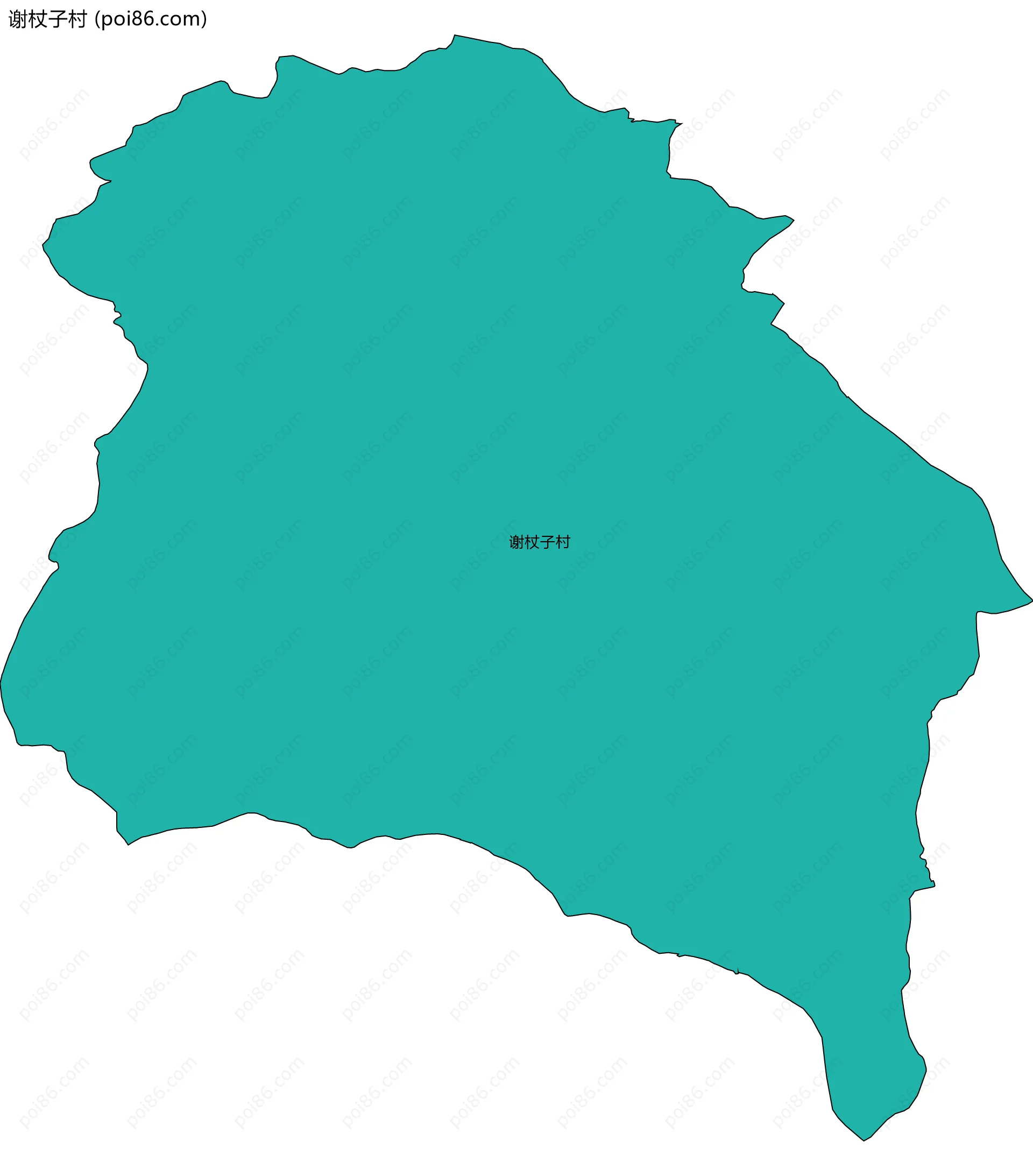 谢杖子村边界地图