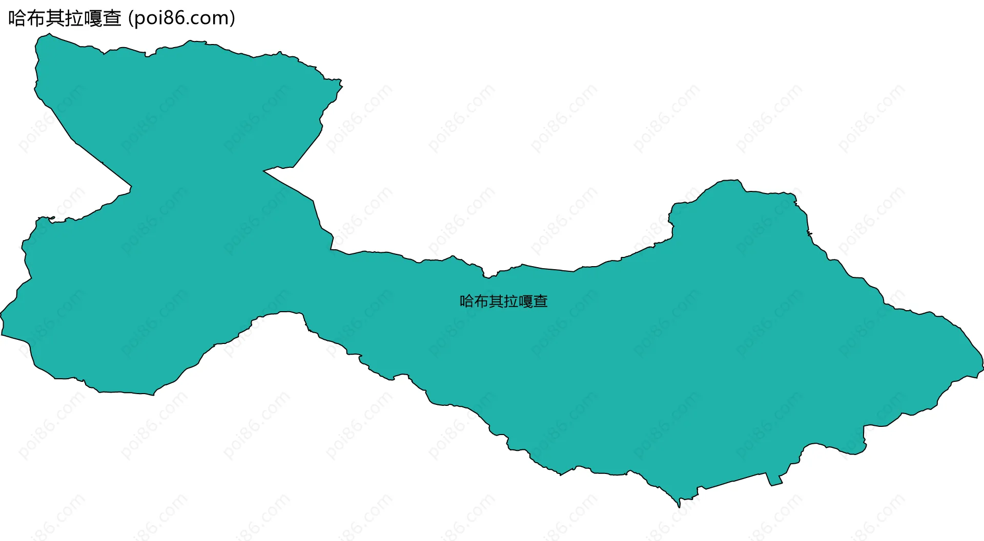 哈布其拉嘎查边界地图