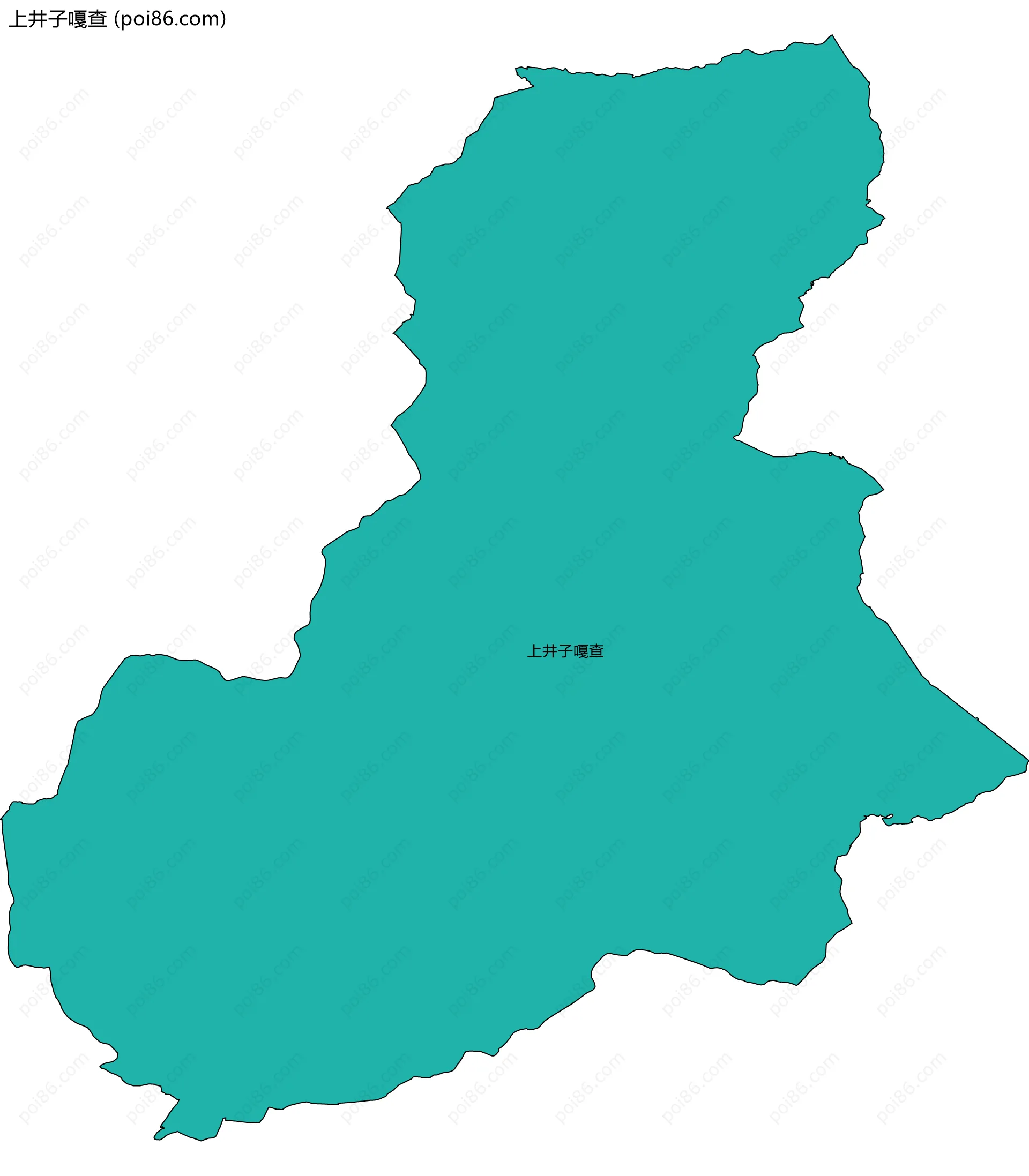 上井子嘎查边界地图