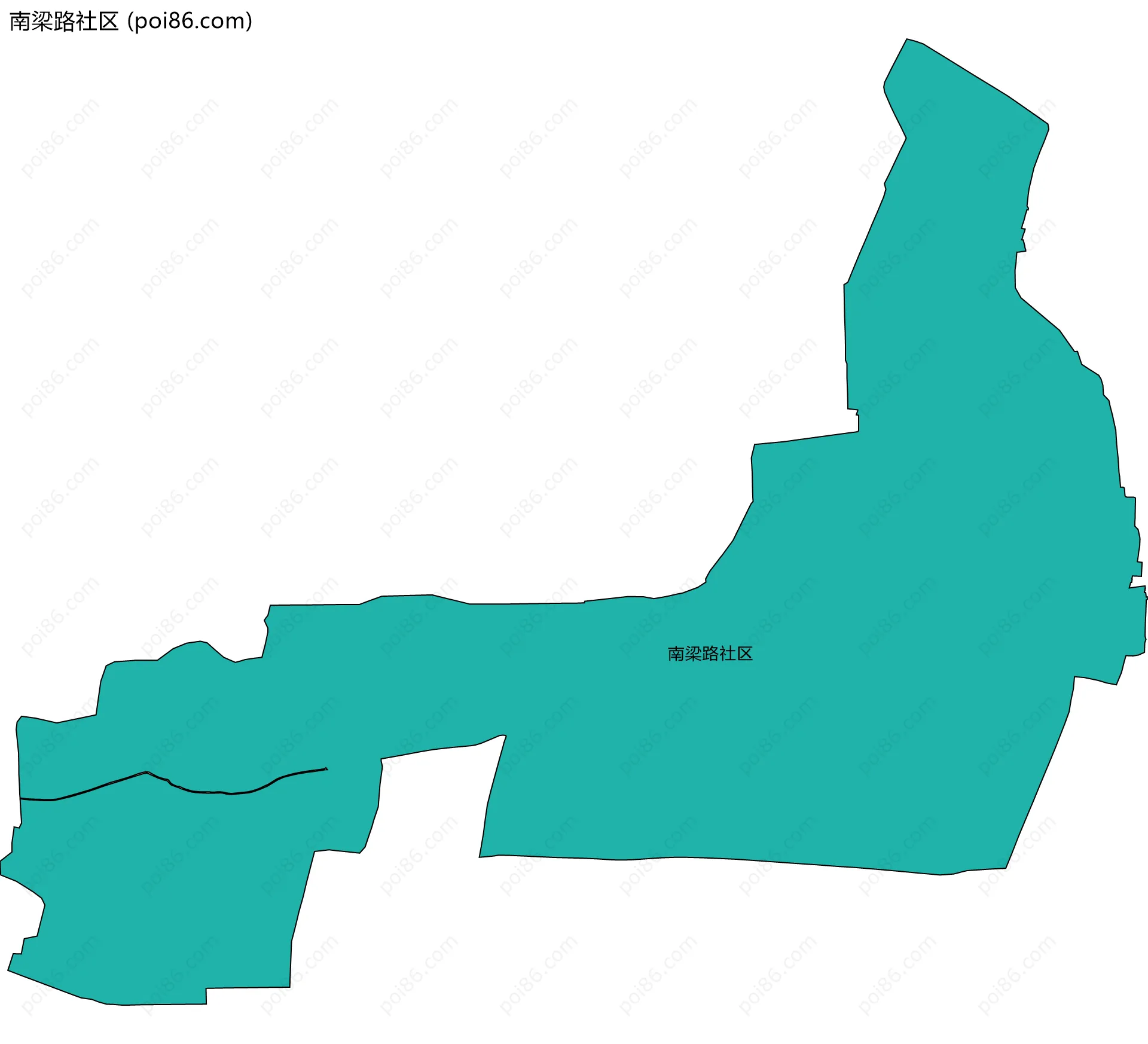 南梁路社区边界地图
