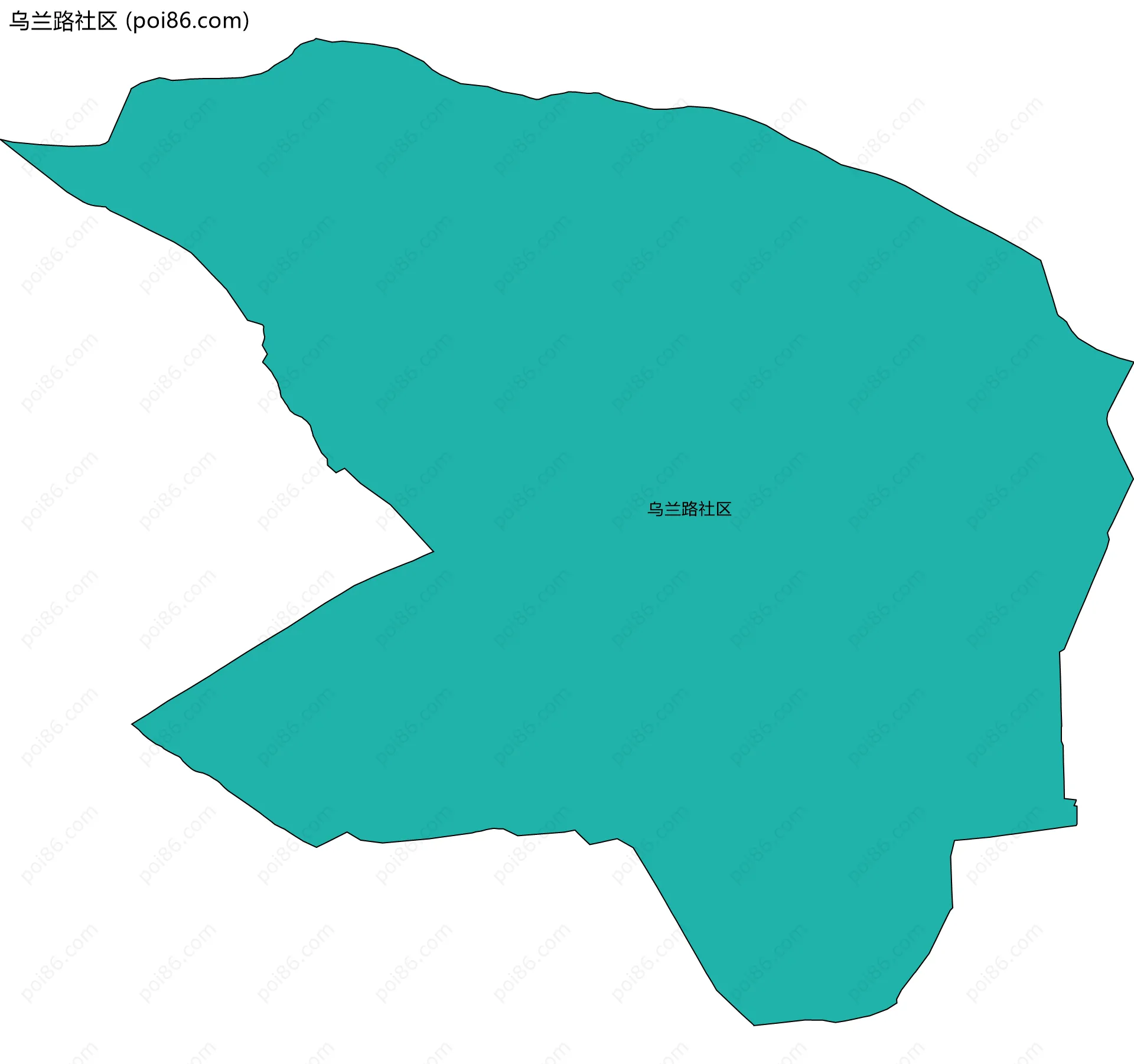 乌兰路社区边界地图