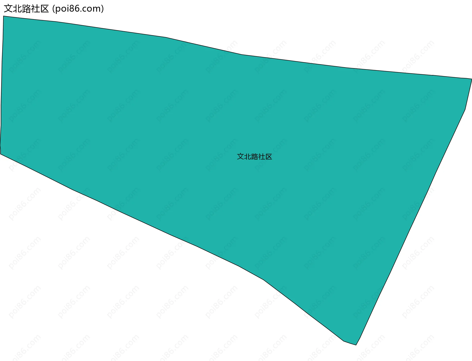 文北路社区边界地图