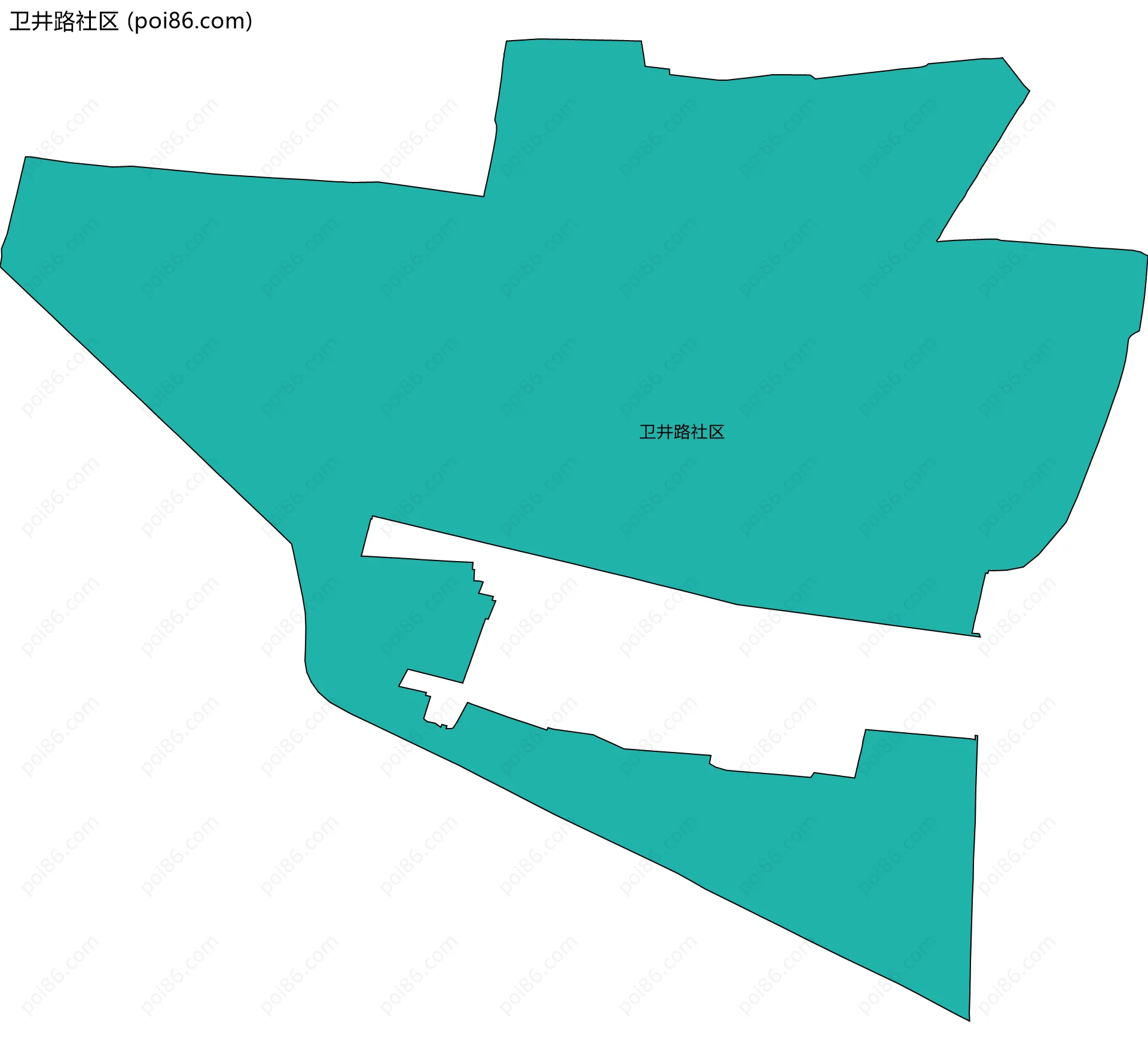 卫井路社区边界地图