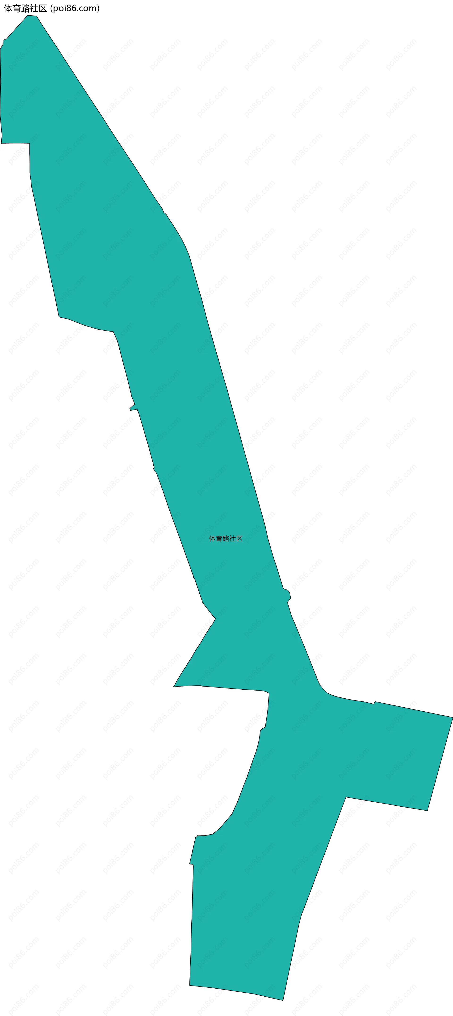 体育路社区边界地图