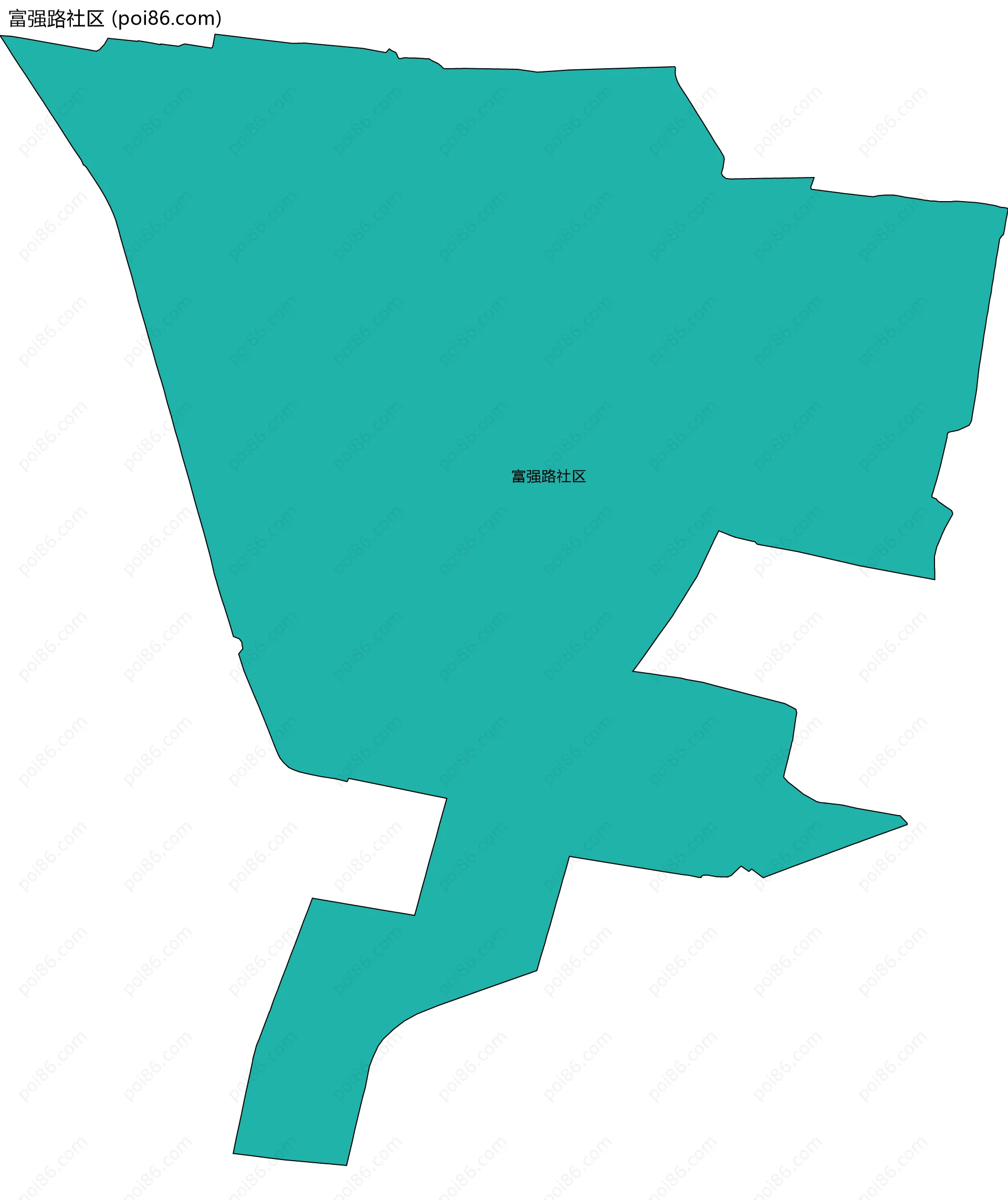 富强路社区边界地图