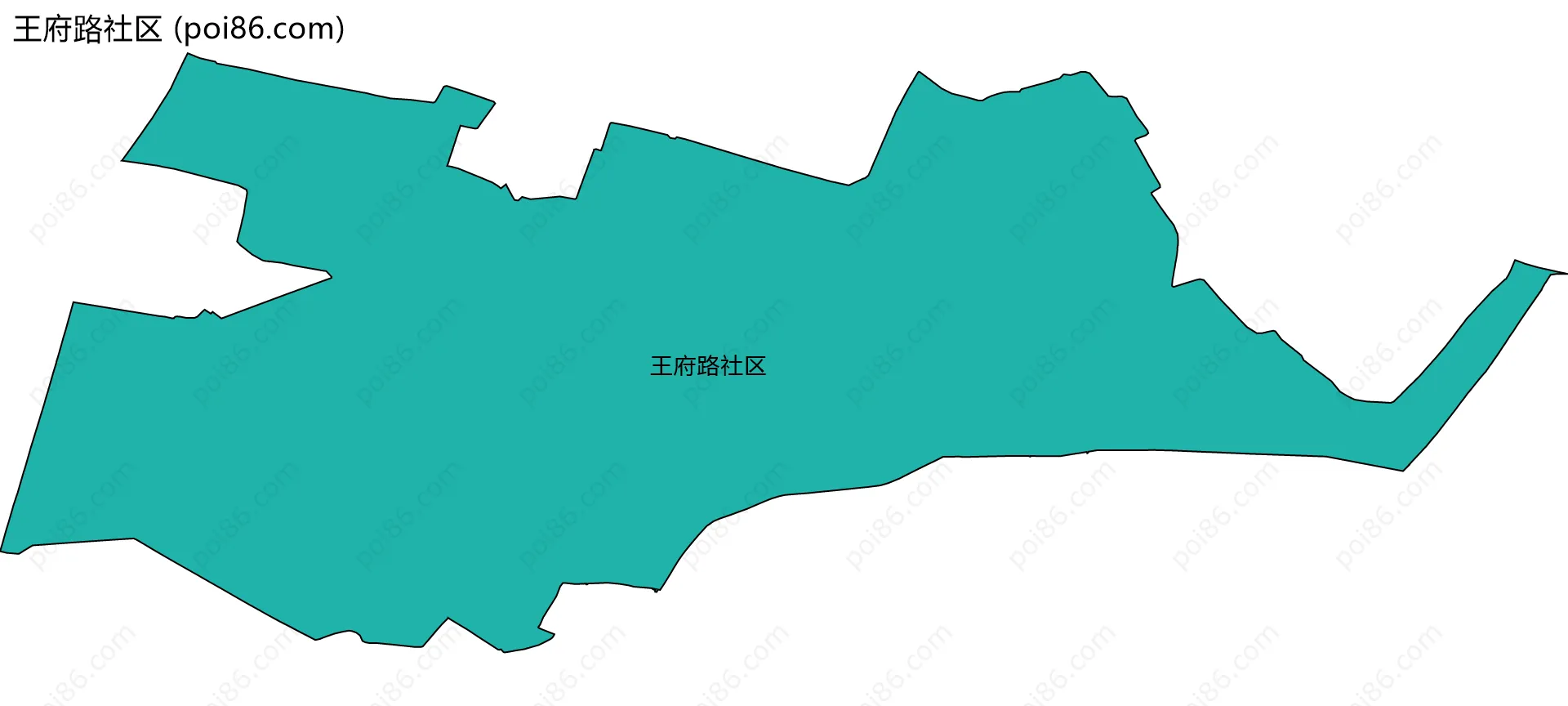 王府路社区边界地图
