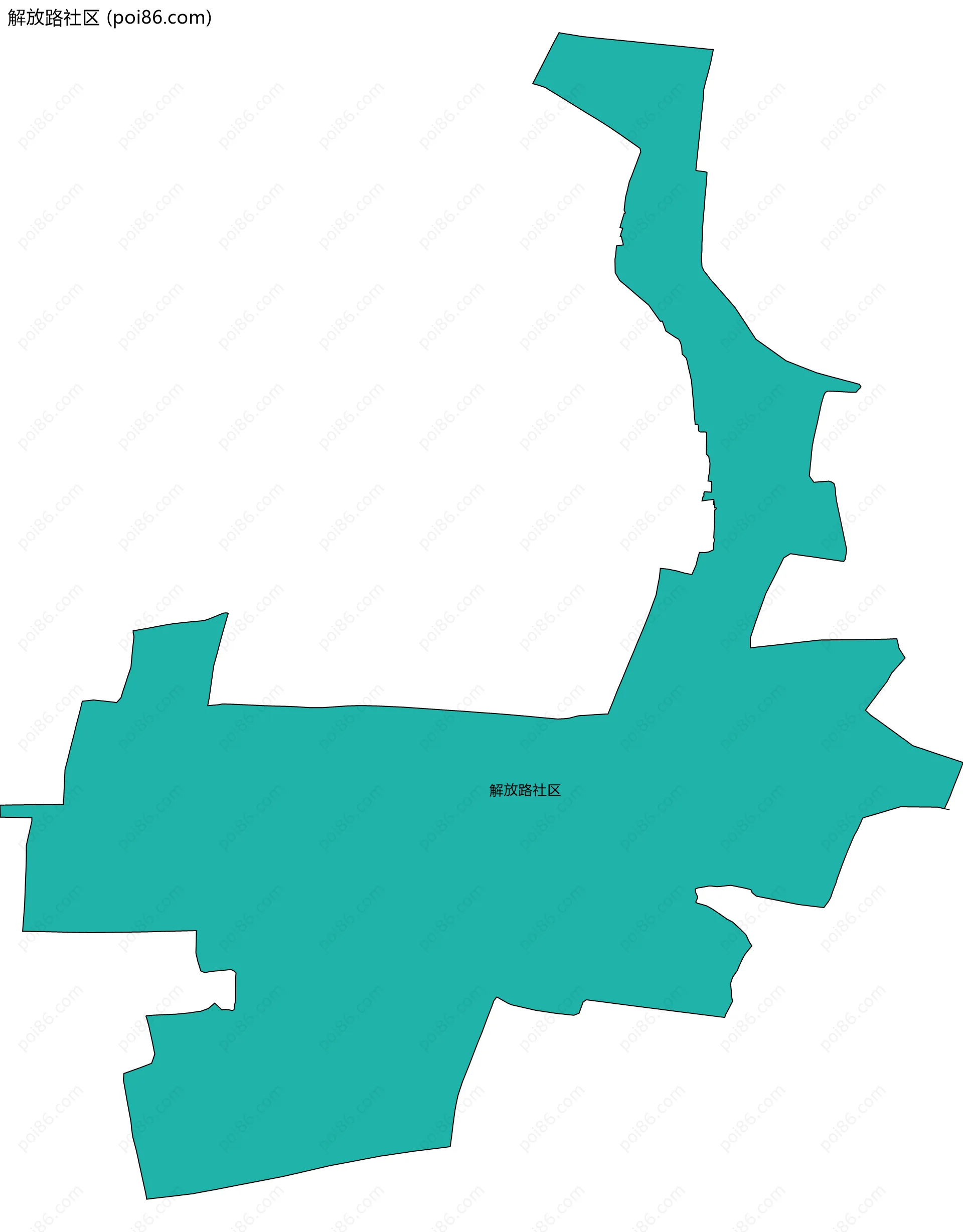 解放路社区边界地图