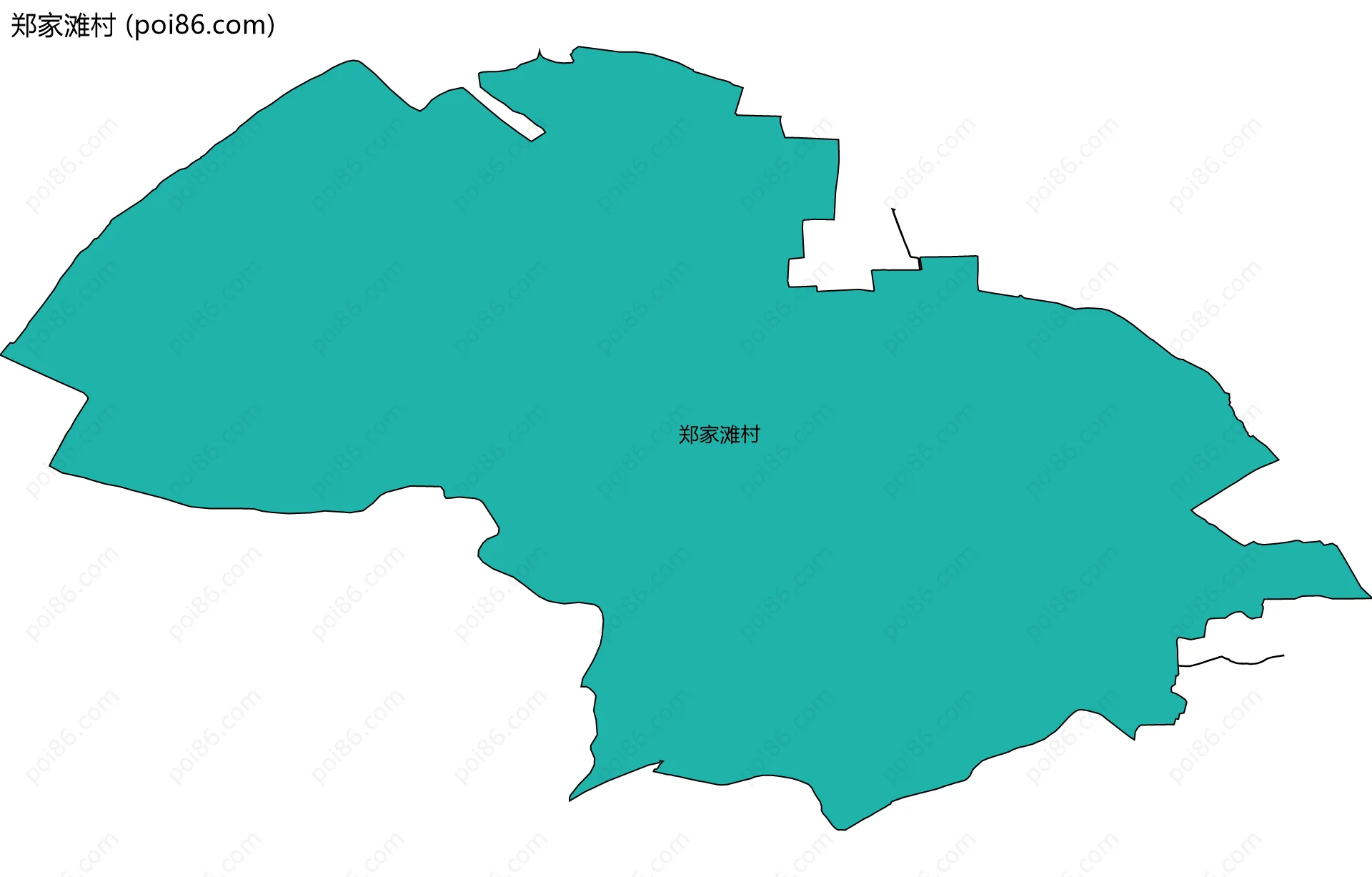 郑家滩村边界地图