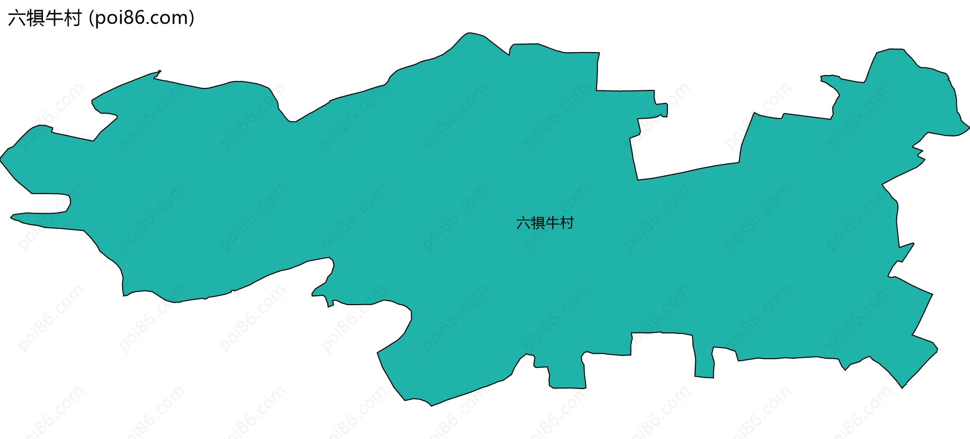 六犋牛村边界地图