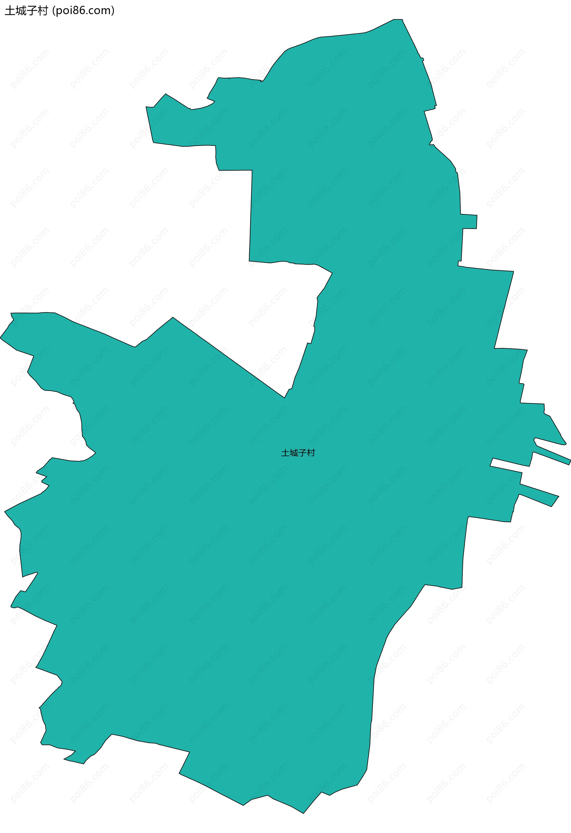 土城子村边界地图