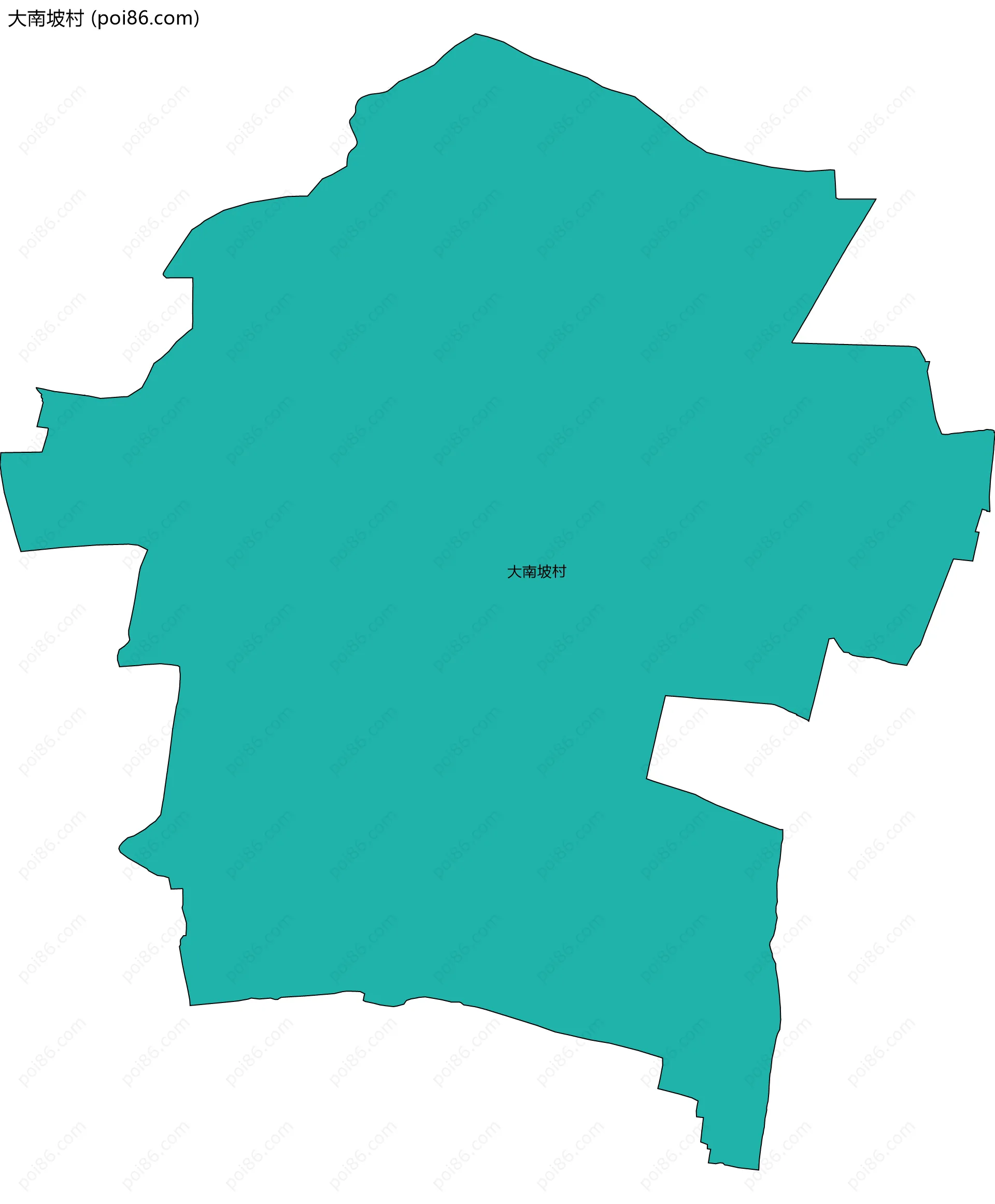 大南坡村边界地图