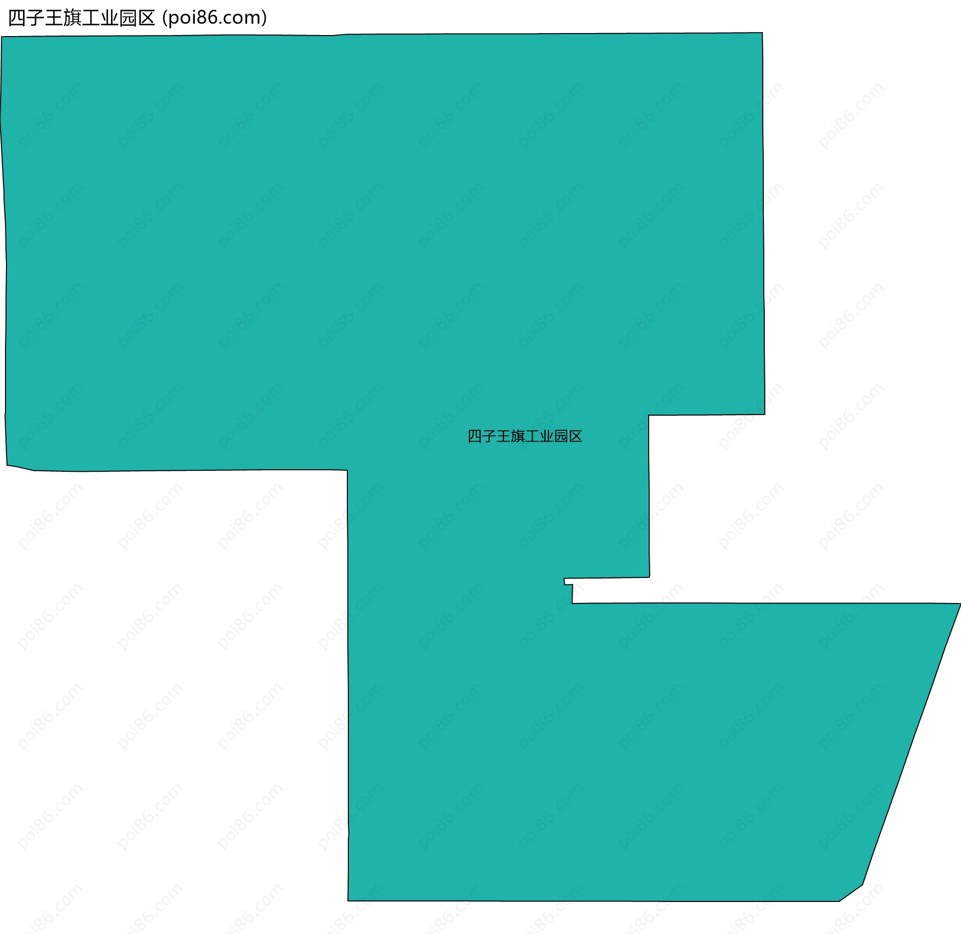 四子王旗工业园区边界地图