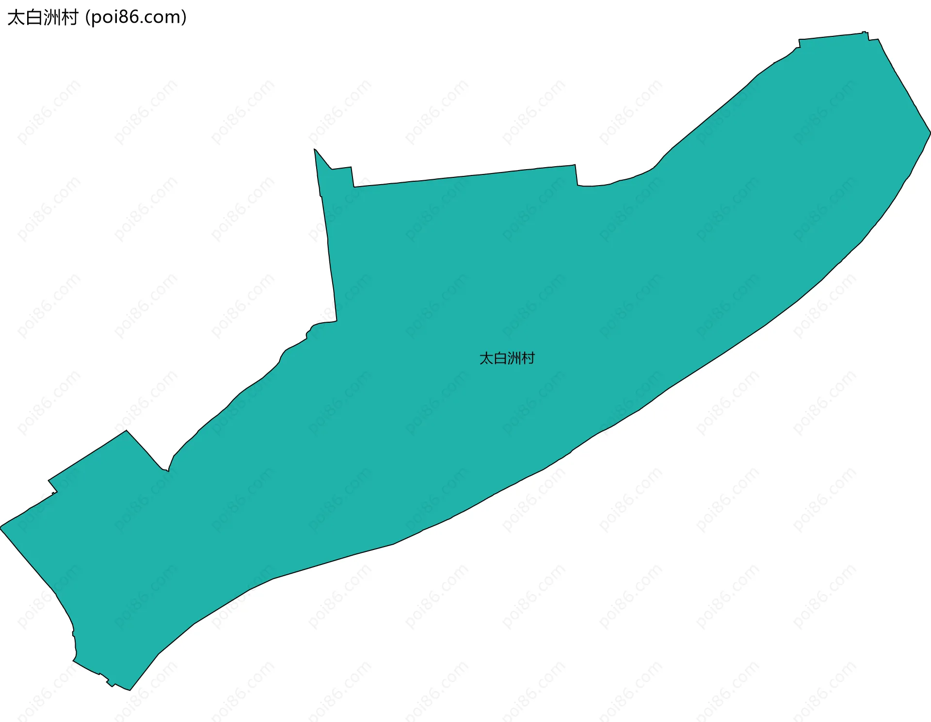 太白洲村边界地图